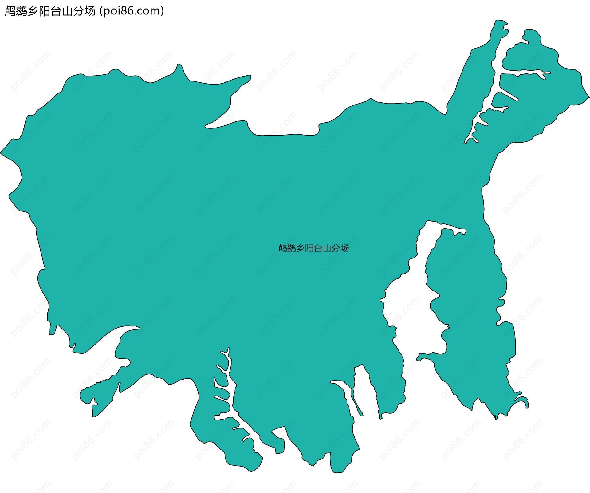 鸬鹚乡阳台山分场边界地图