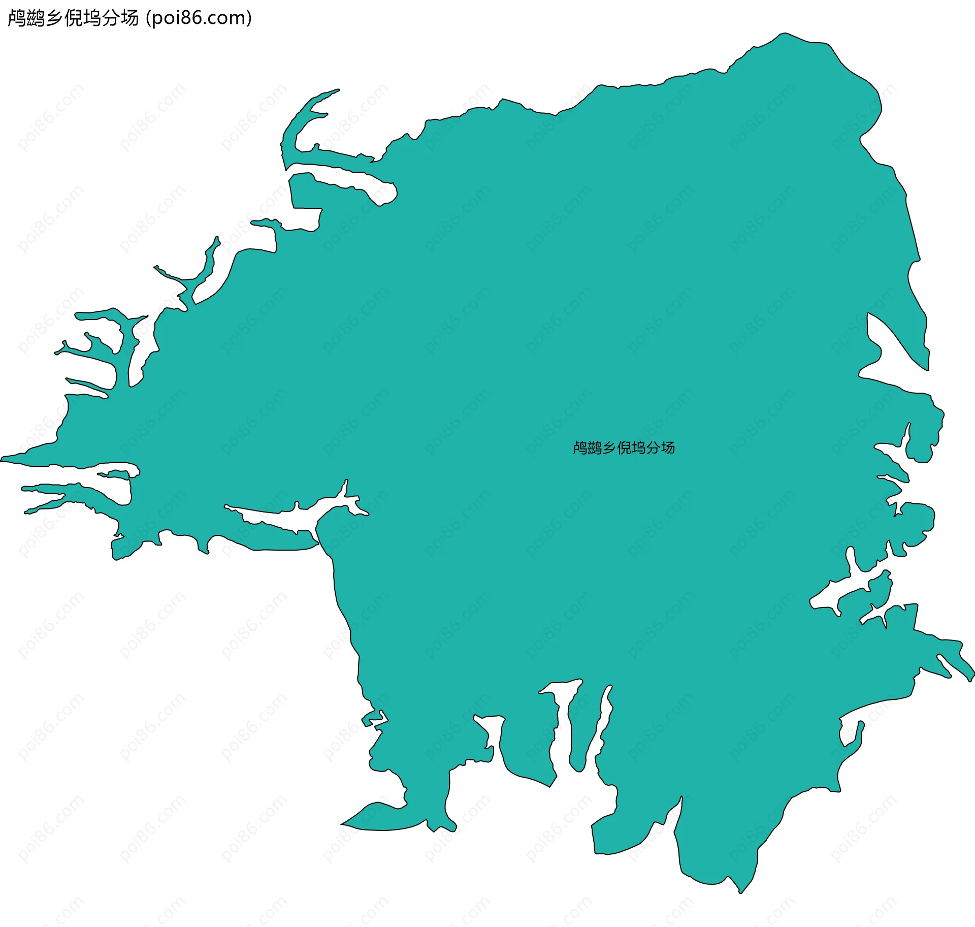 鸬鹚乡倪坞分场边界地图