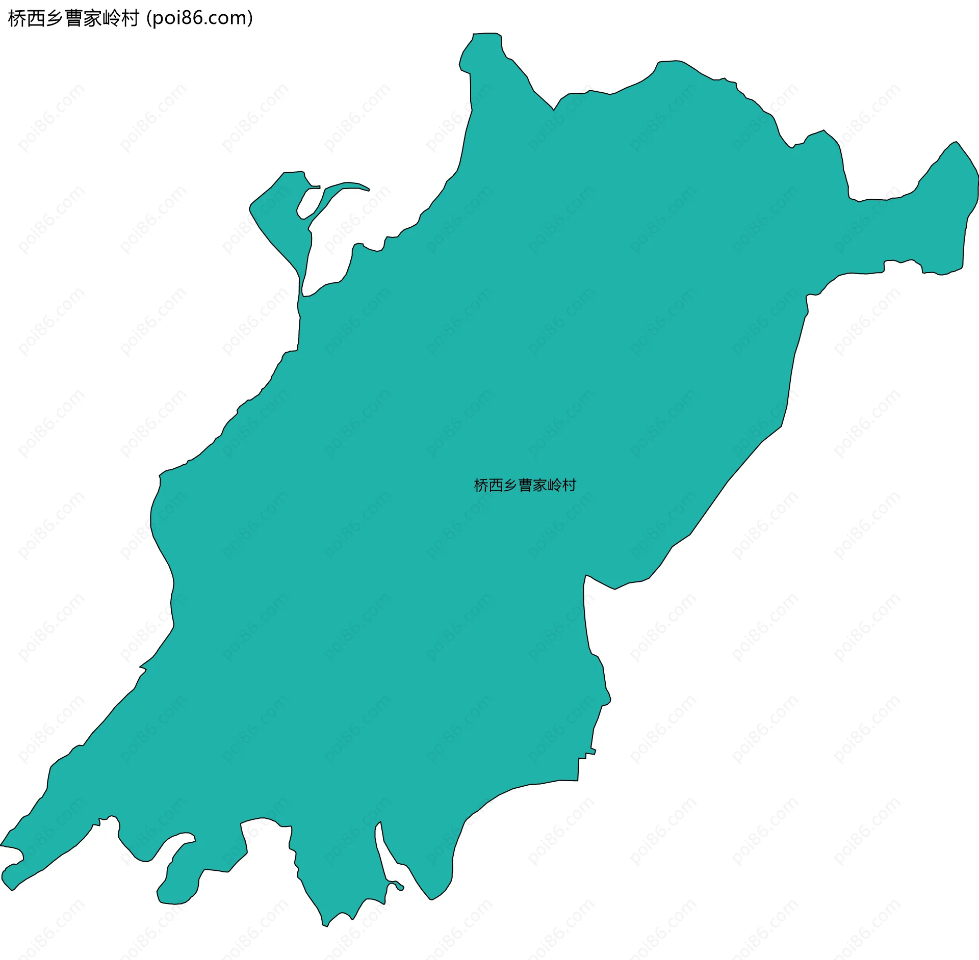 桥西乡曹家岭村边界地图