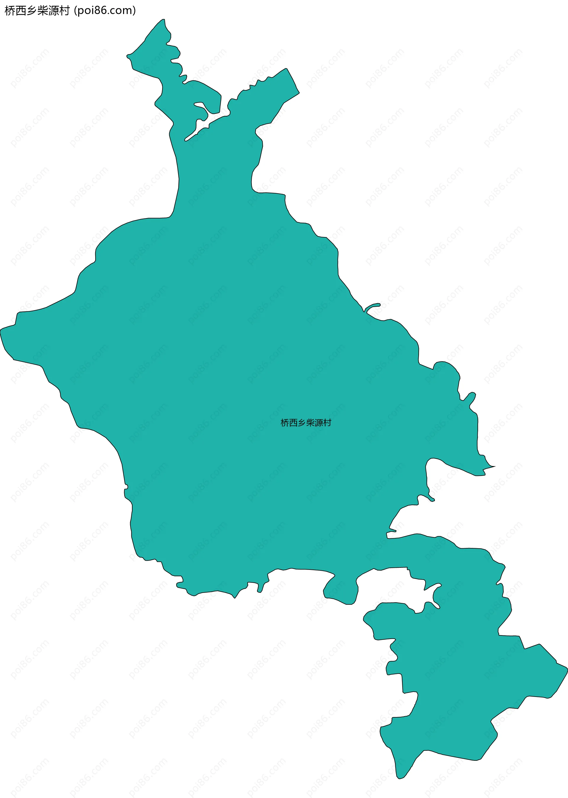 桥西乡柴源村边界地图
