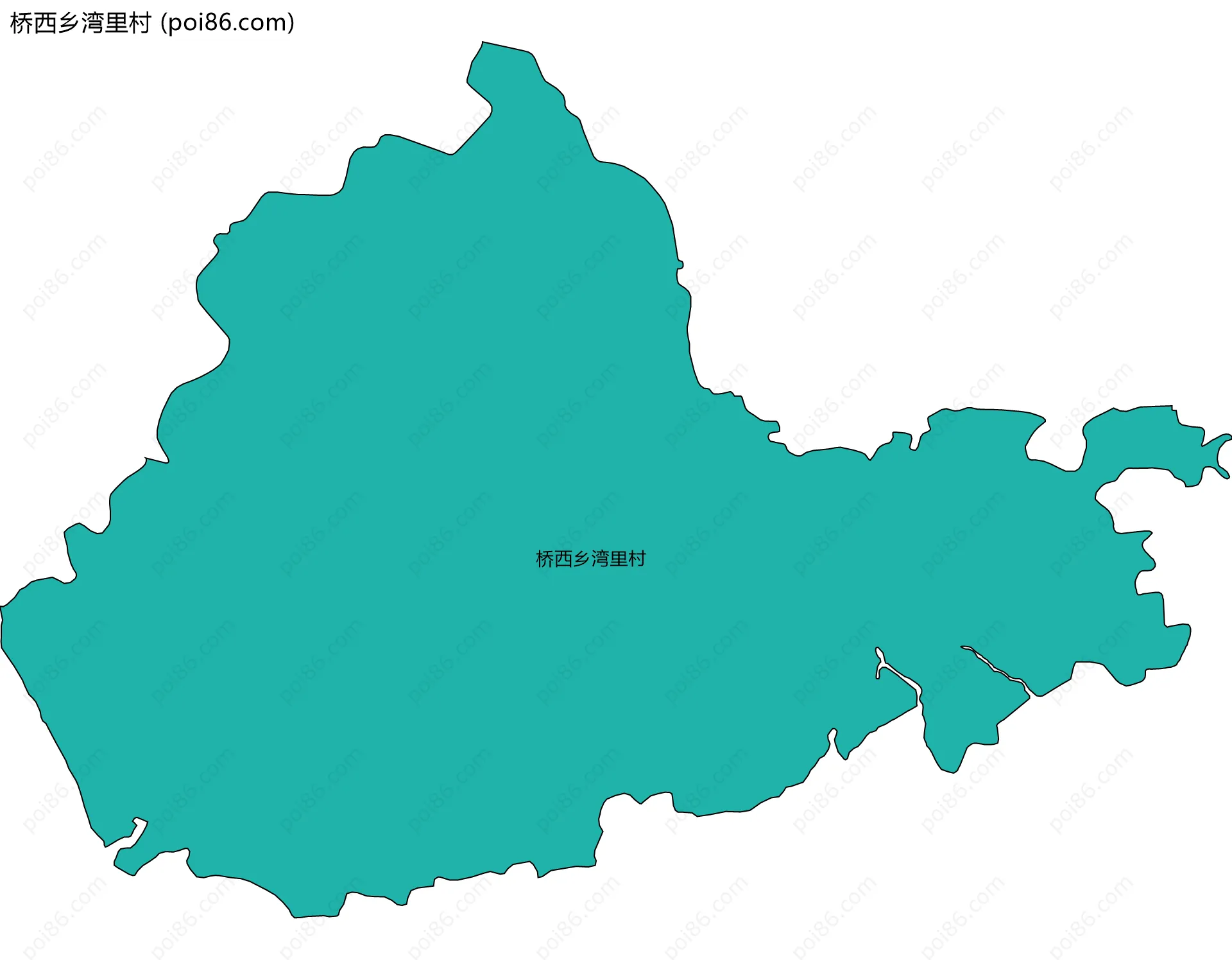 桥西乡湾里村边界地图