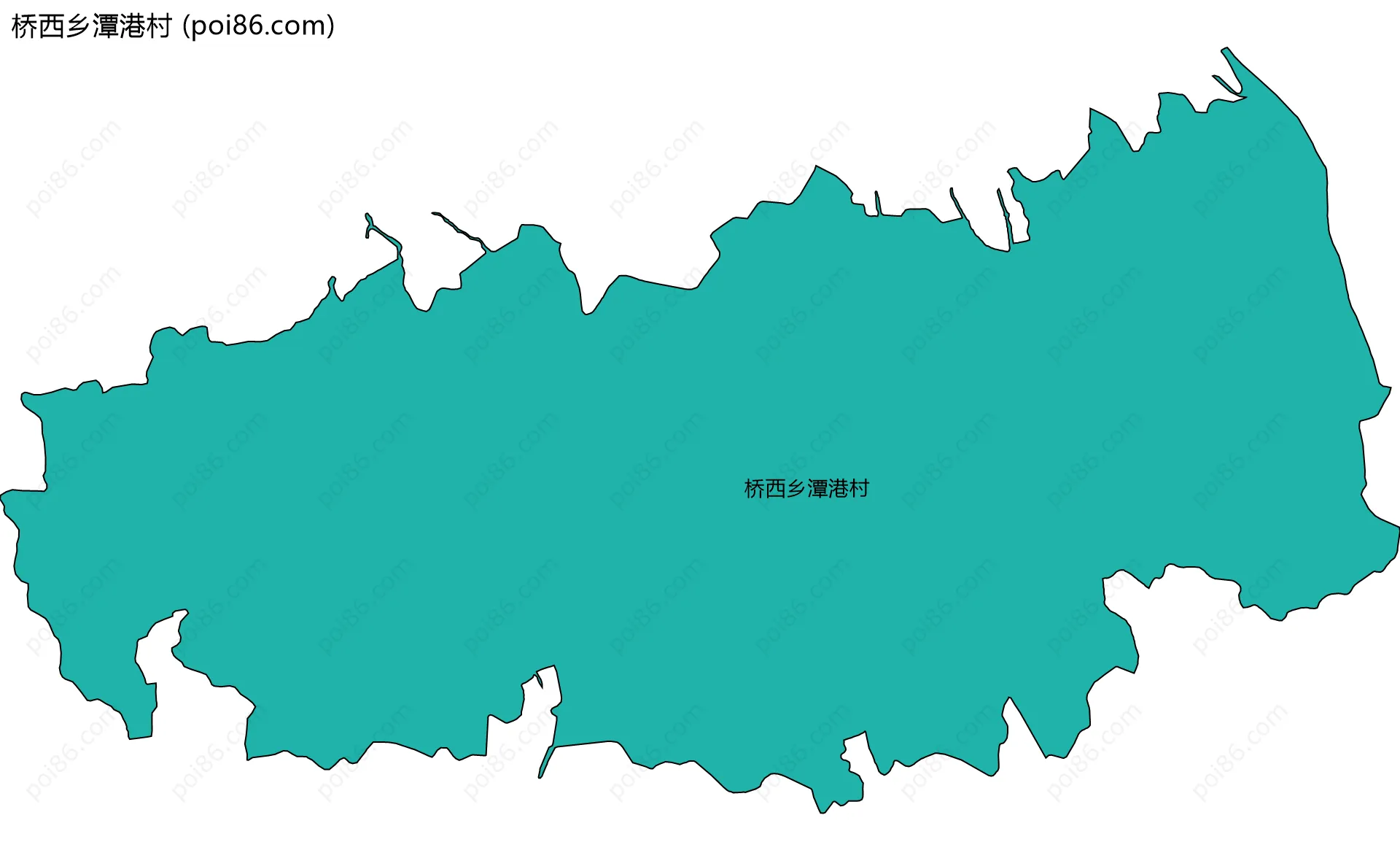 桥西乡潭港村边界地图