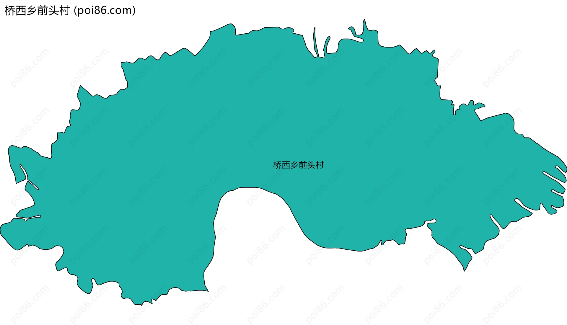 桥西乡前头村边界地图