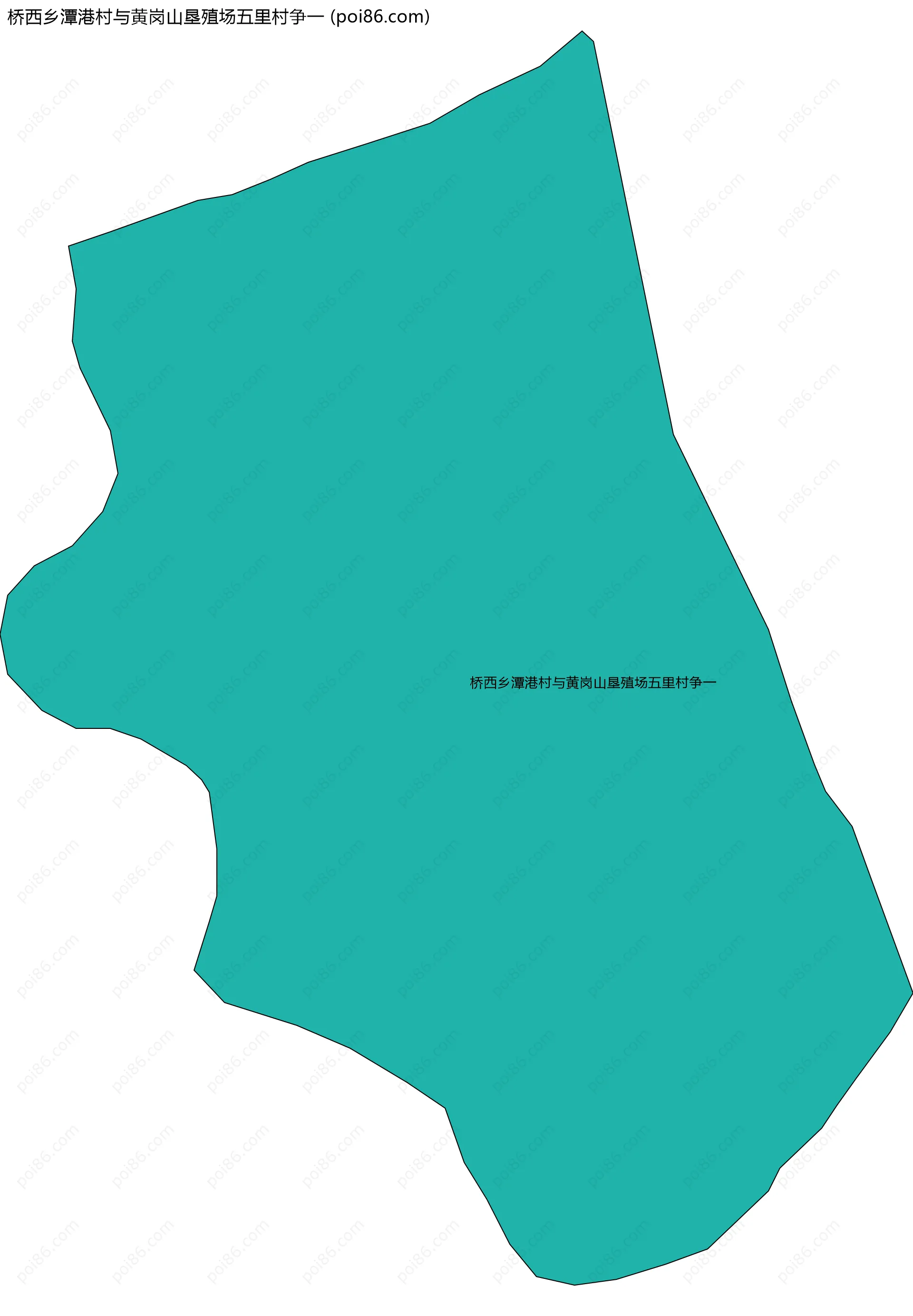 桥西乡潭港村与黄岗山垦殖场五里村争一边界地图