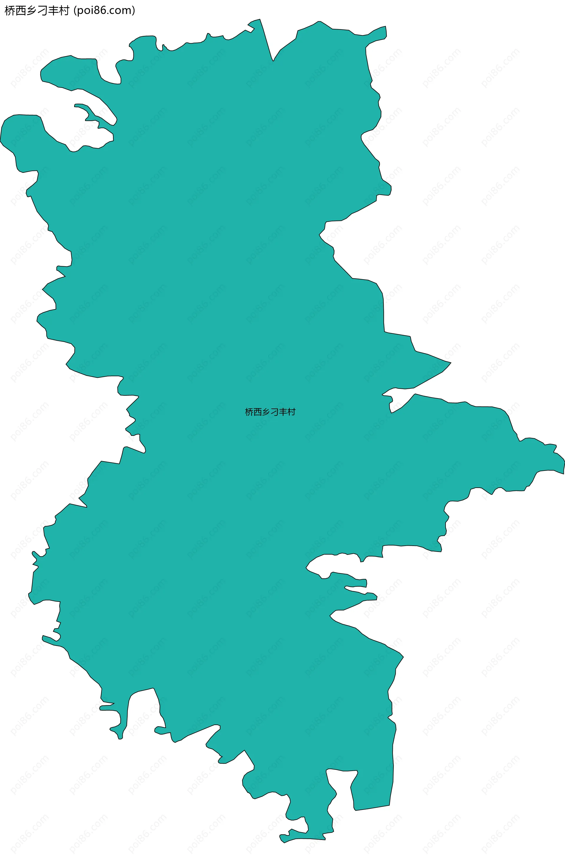 桥西乡刁丰村边界地图