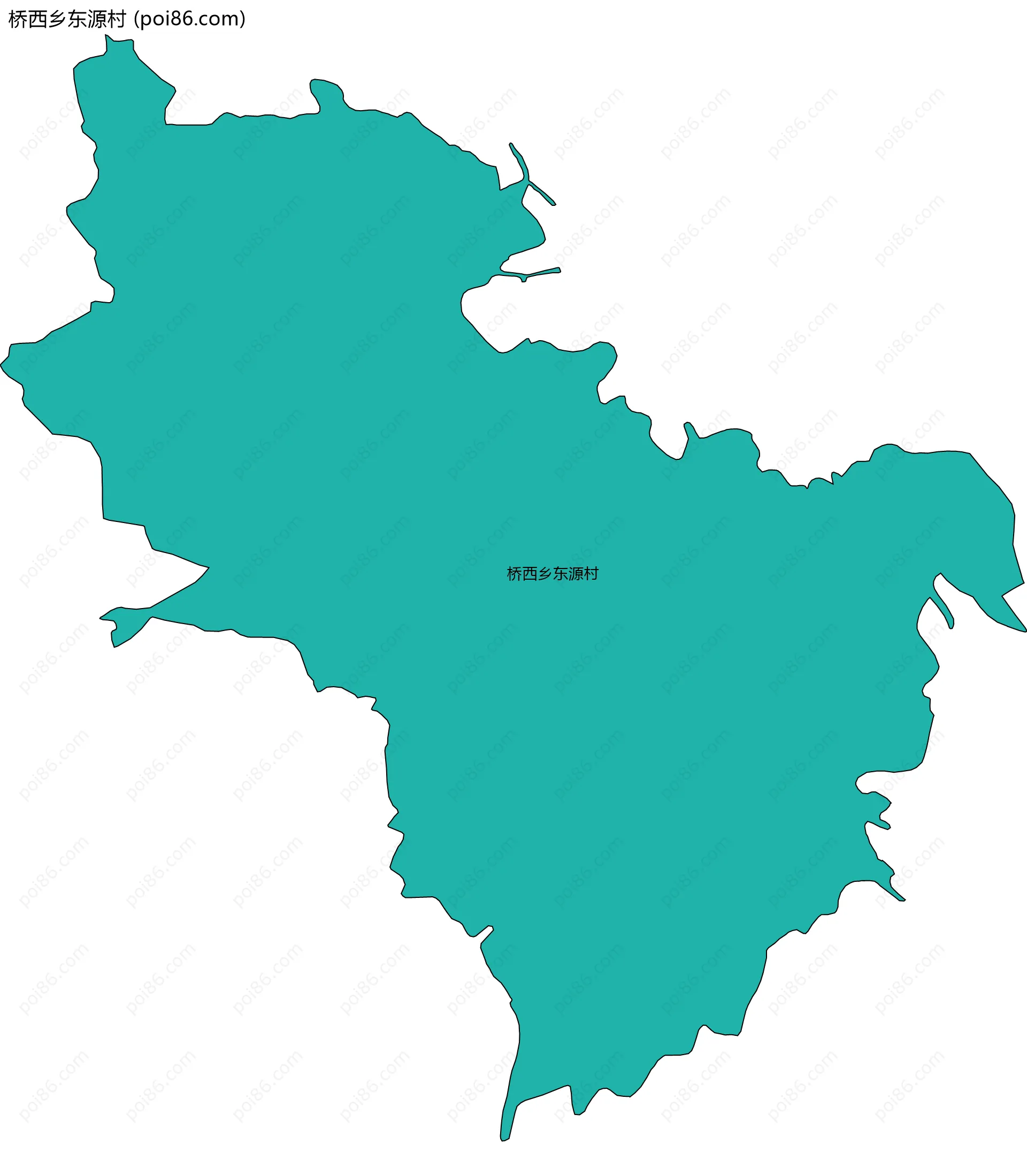 桥西乡东源村边界地图