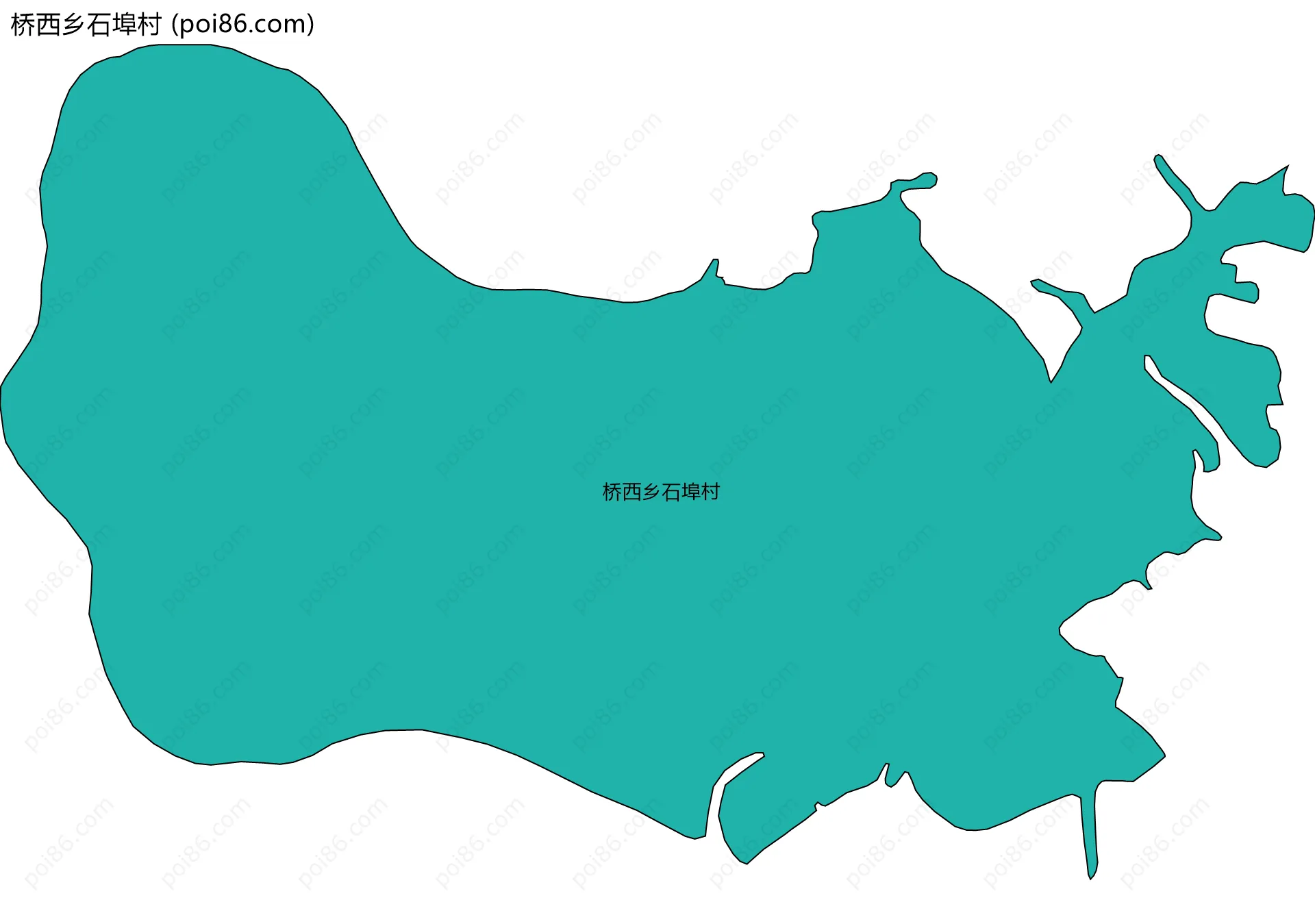 桥西乡石埠村边界地图