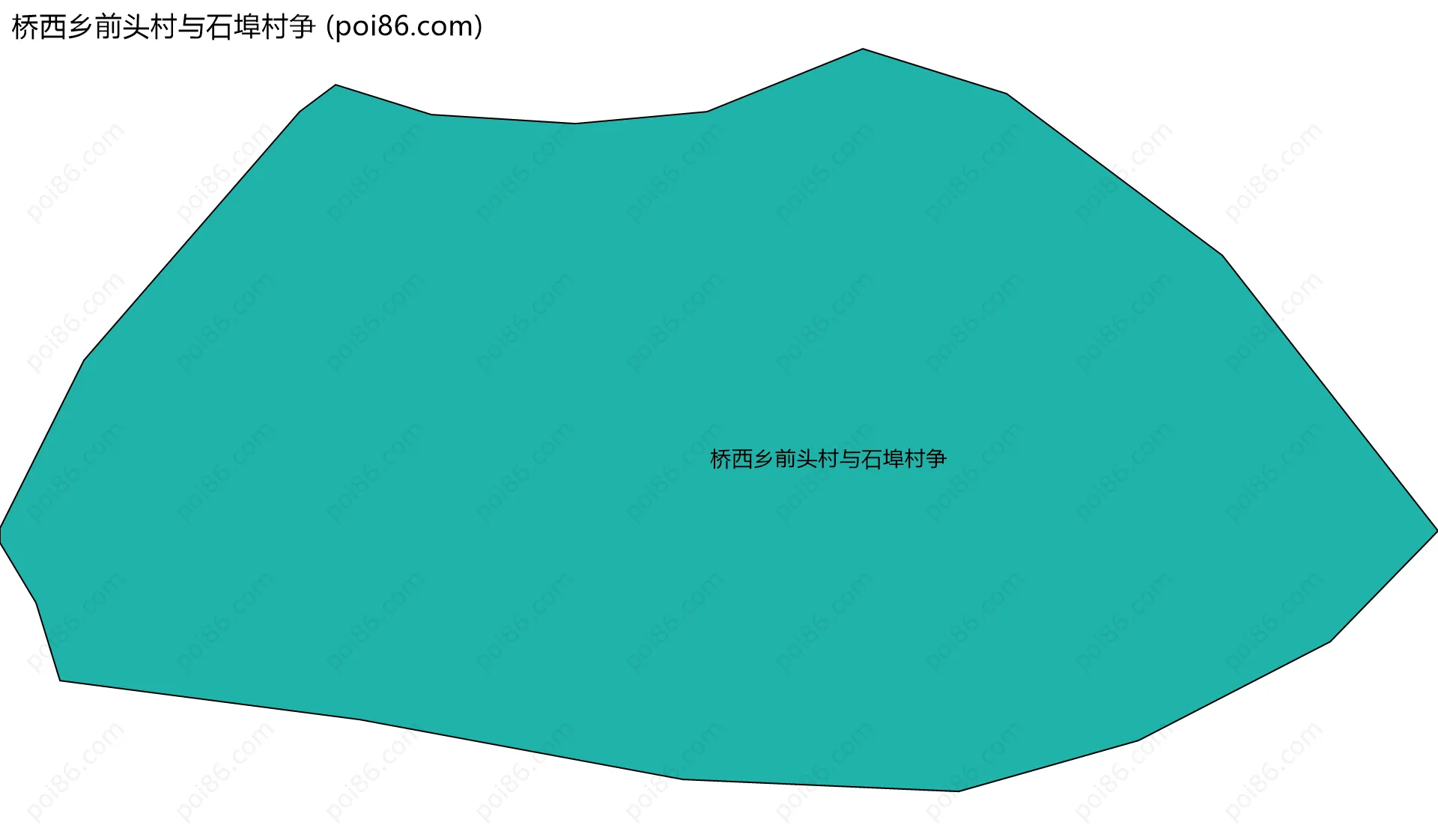 桥西乡前头村与石埠村争边界地图