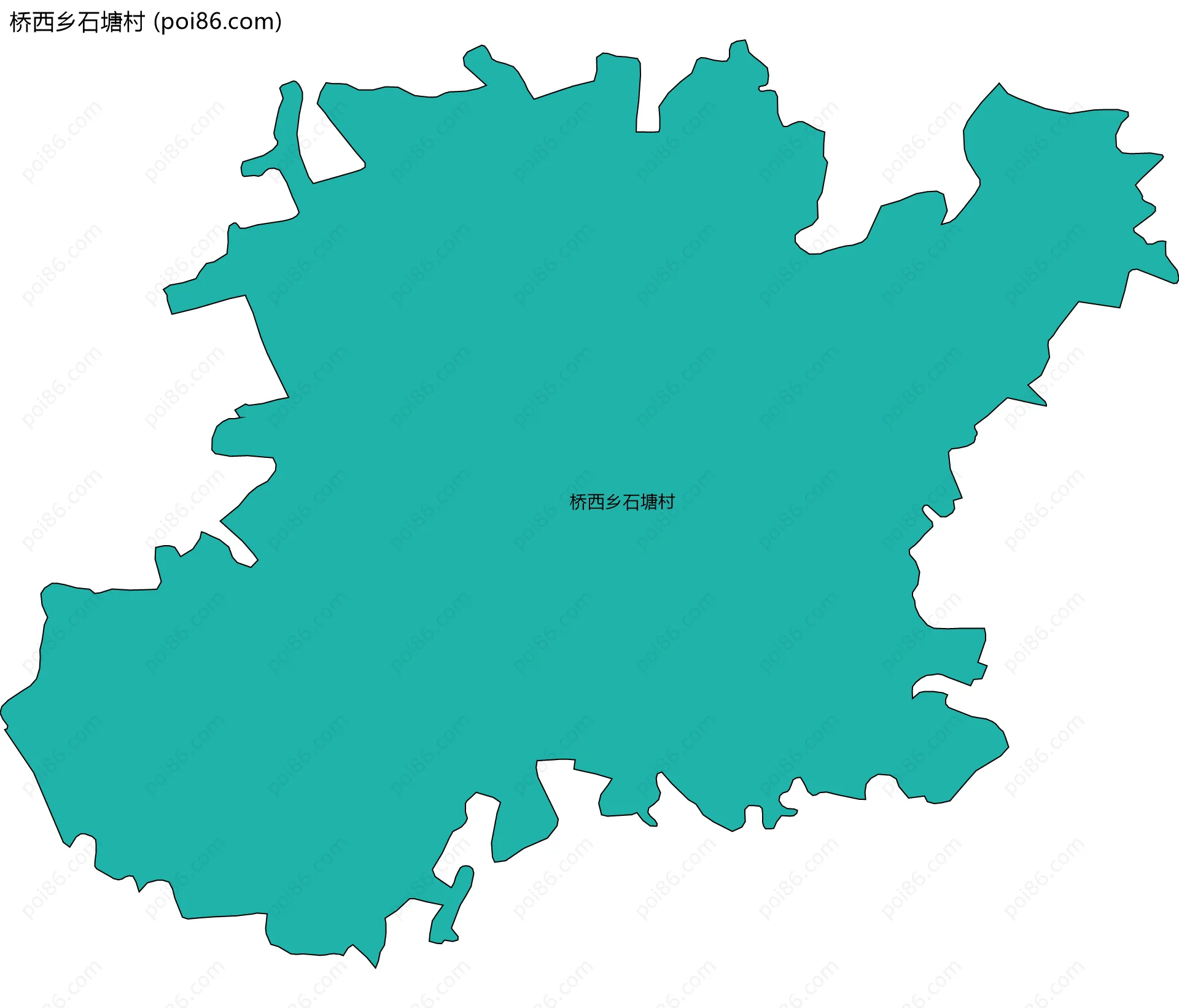 桥西乡石塘村边界地图