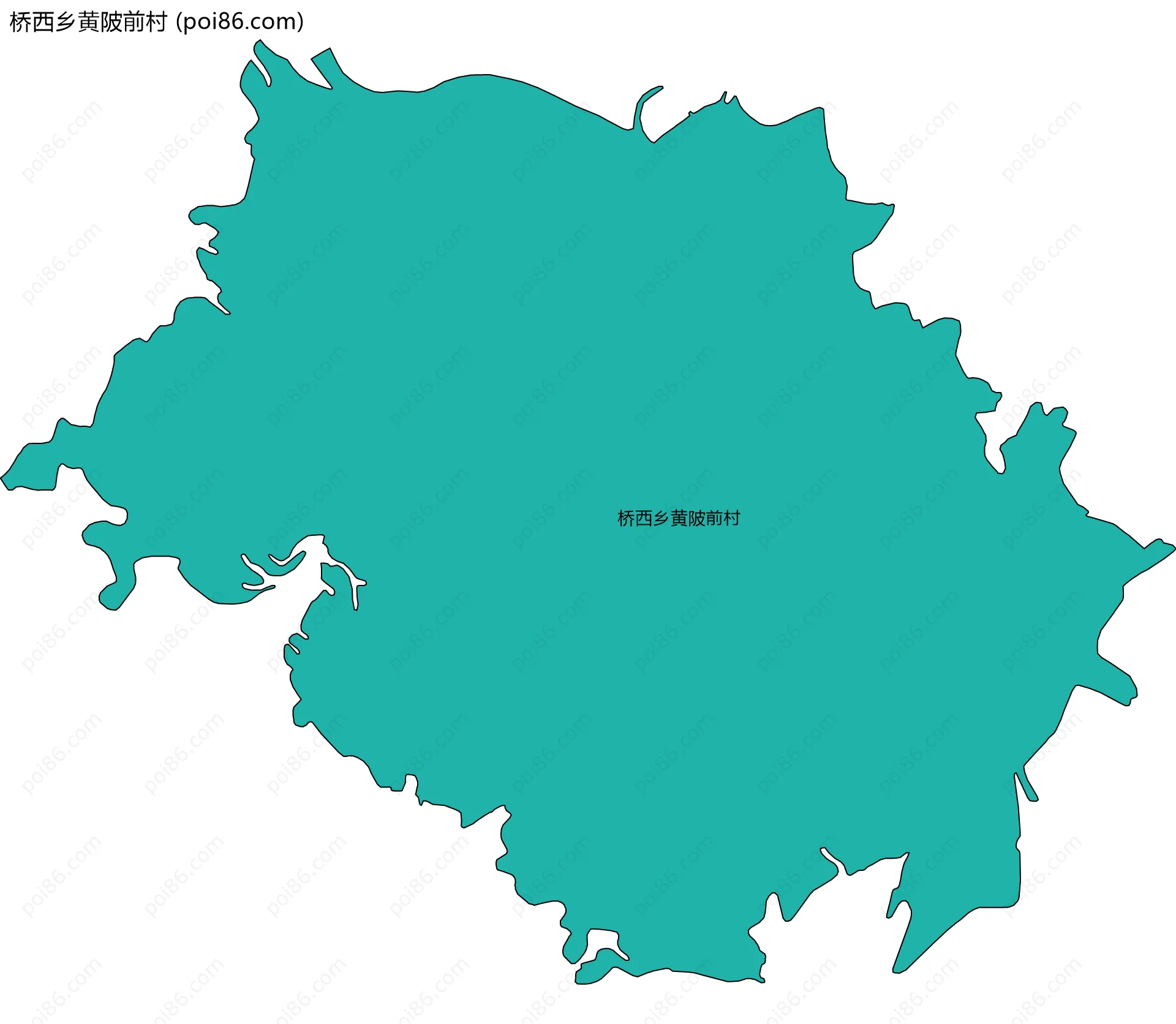 桥西乡黄陂前村边界地图