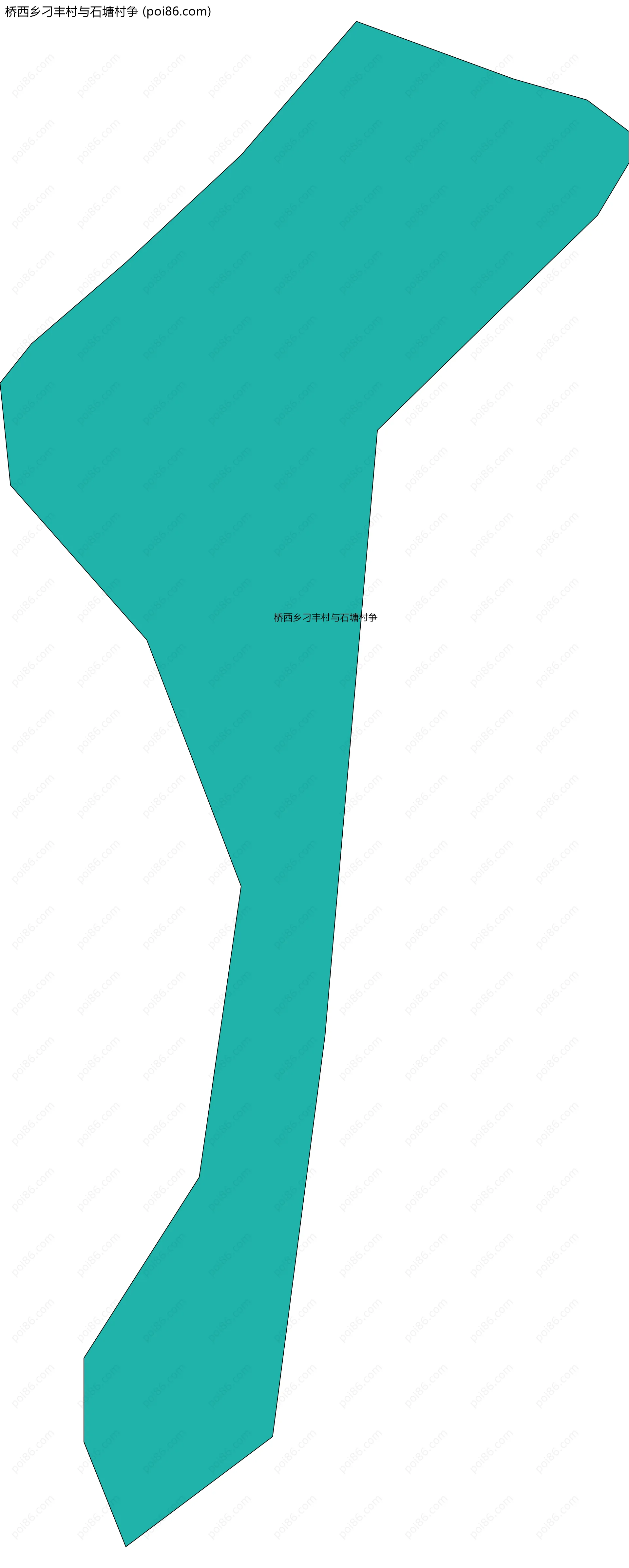 桥西乡刁丰村与石塘村争边界地图