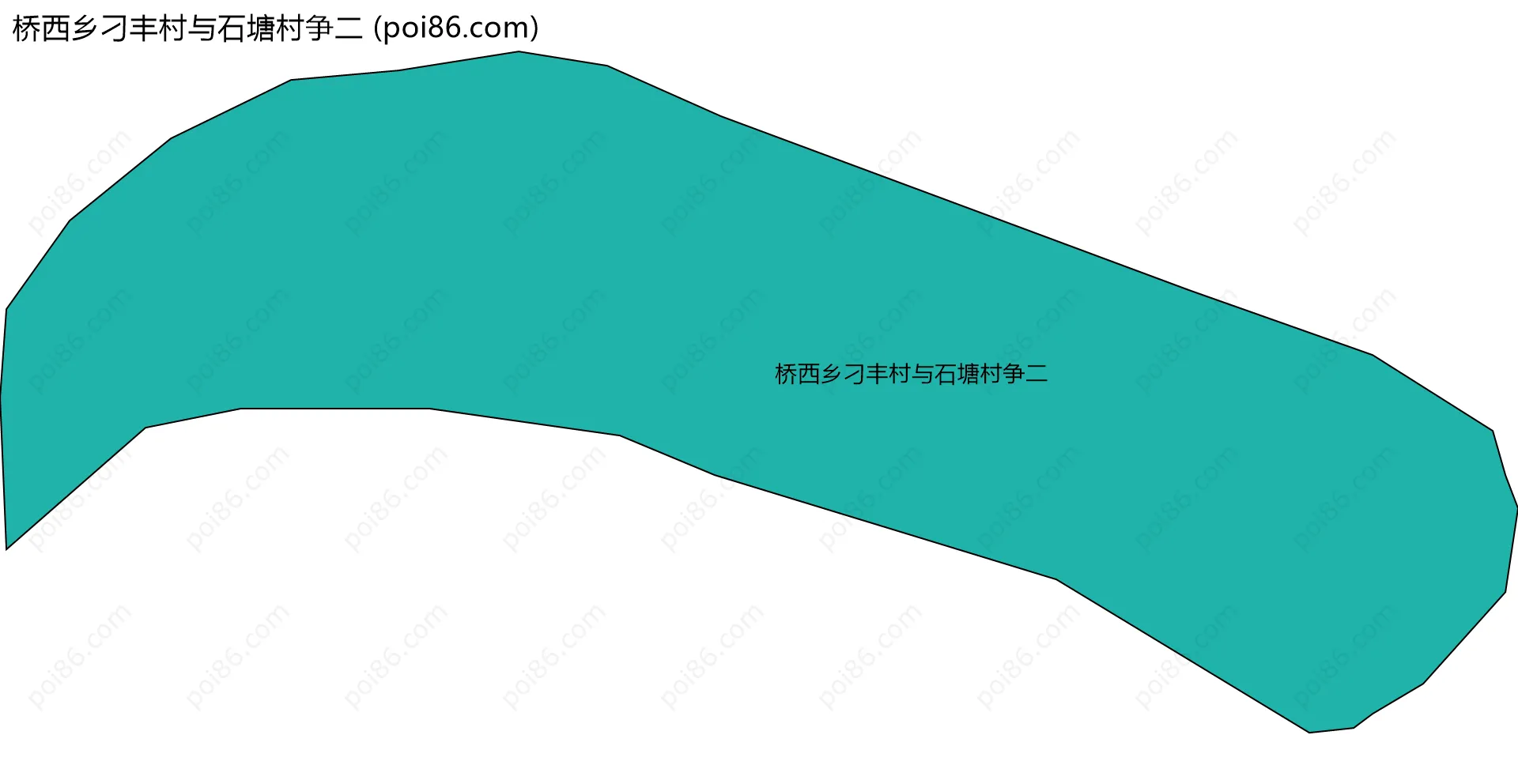 桥西乡刁丰村与石塘村争二边界地图