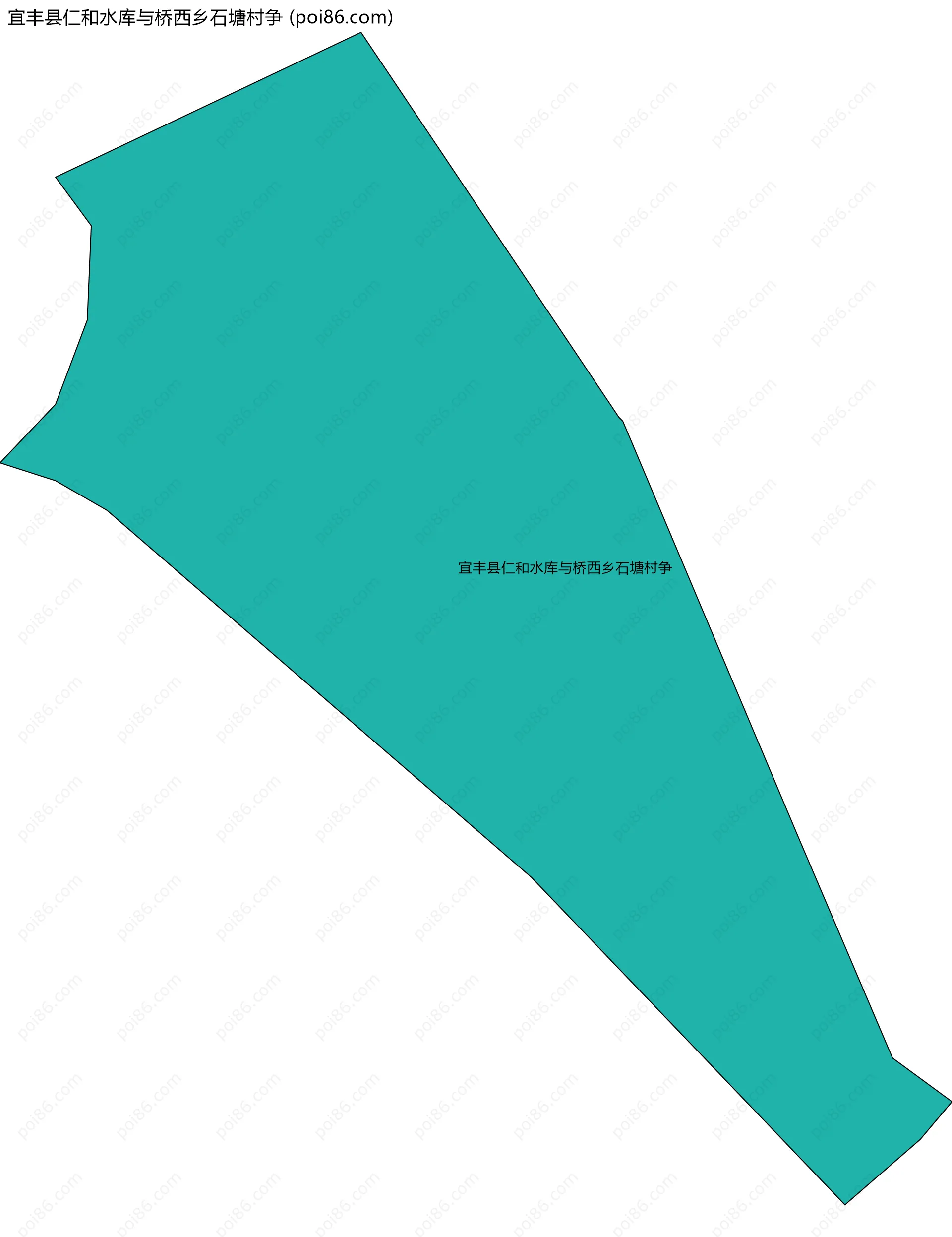 宜丰县仁和水库与桥西乡石塘村争边界地图