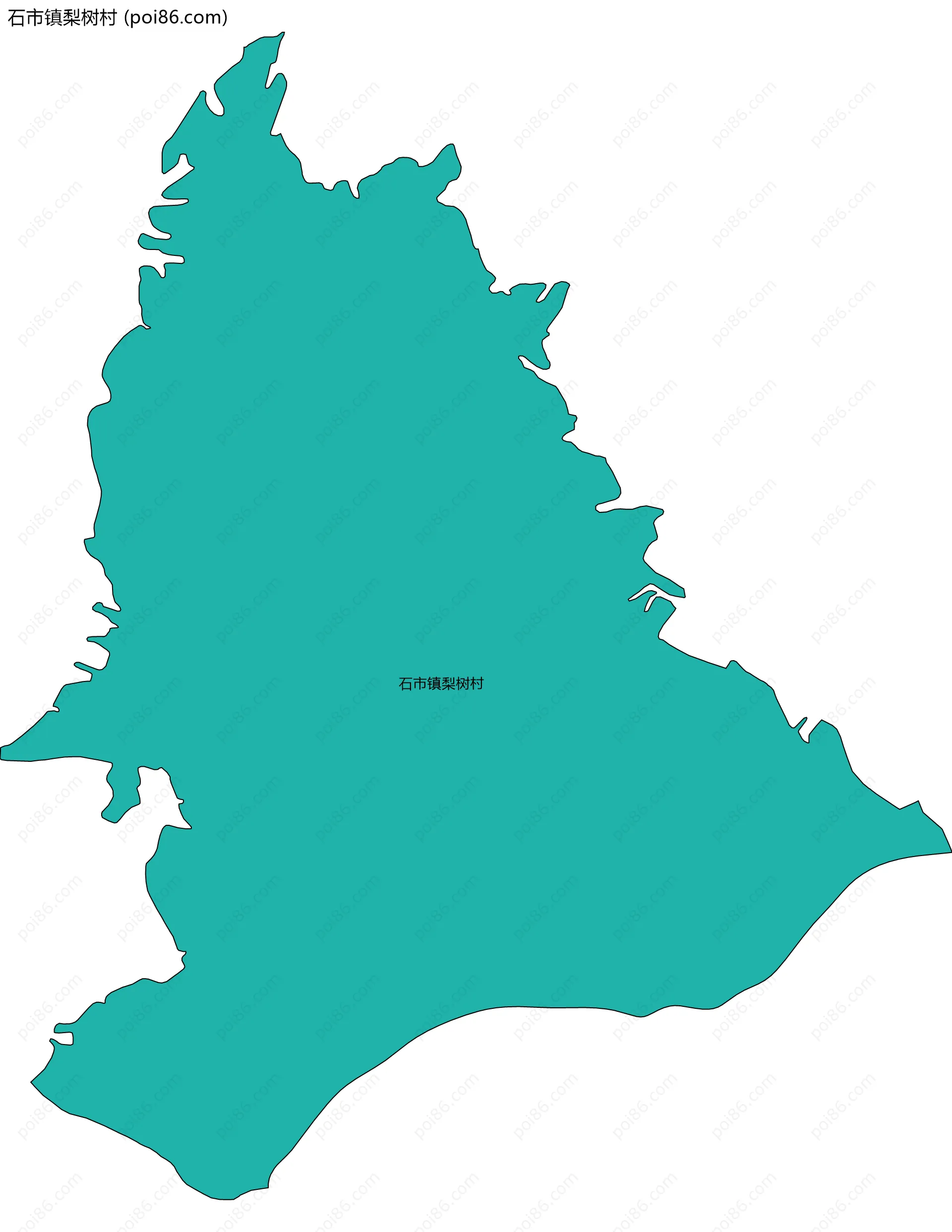 石市镇梨树村边界地图