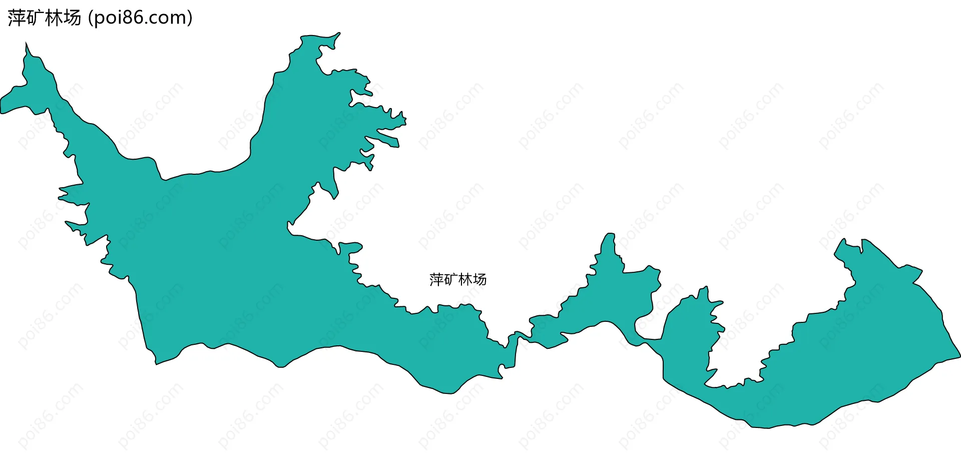 萍矿林场边界地图(五级行政区划)