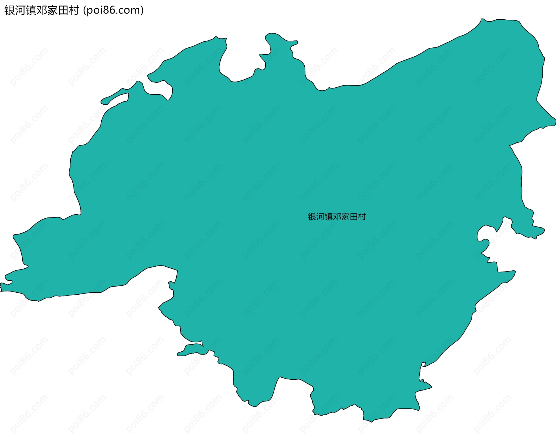 银河镇邓家田村边界地图