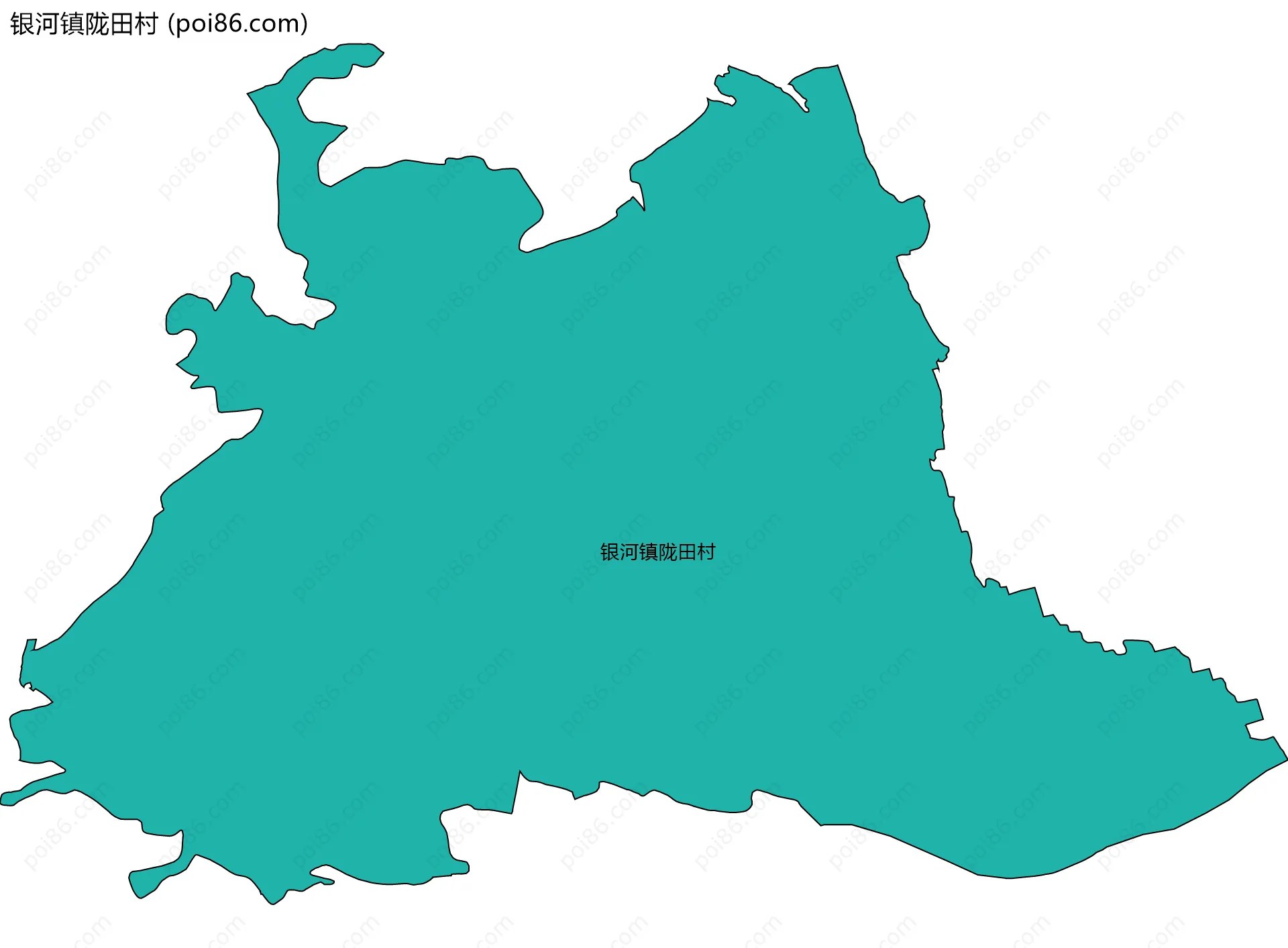 银河镇陇田村边界地图