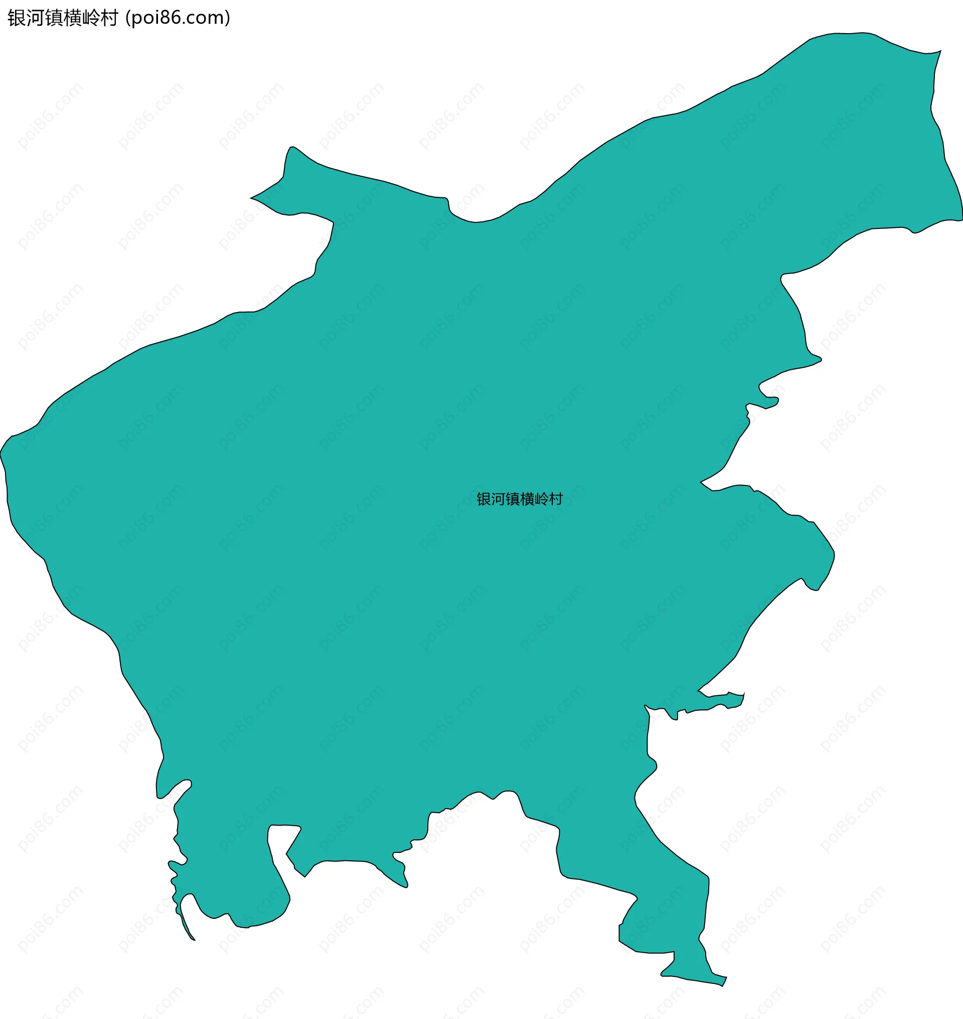 银河镇横岭村边界地图