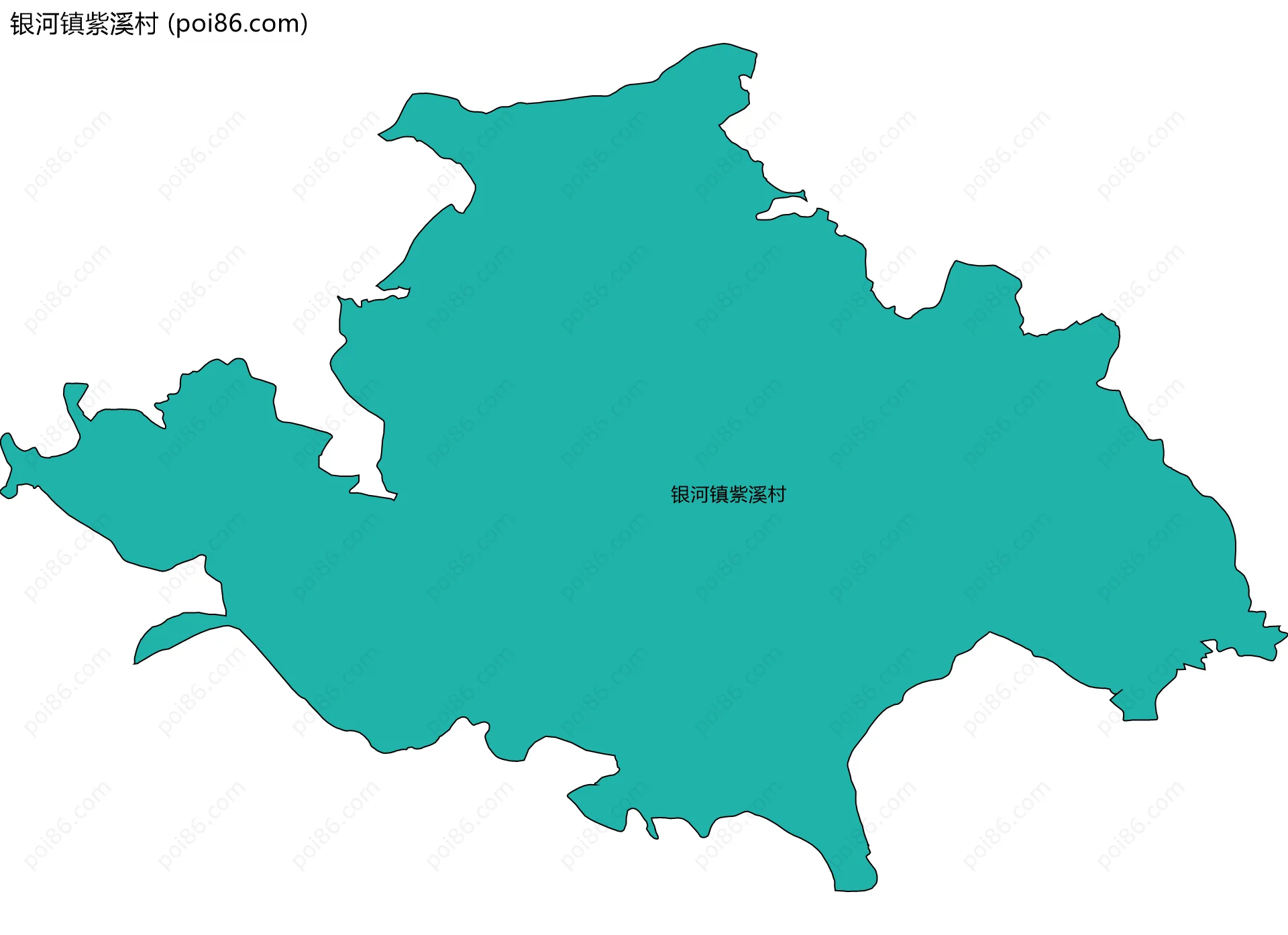 银河镇紫溪村边界地图