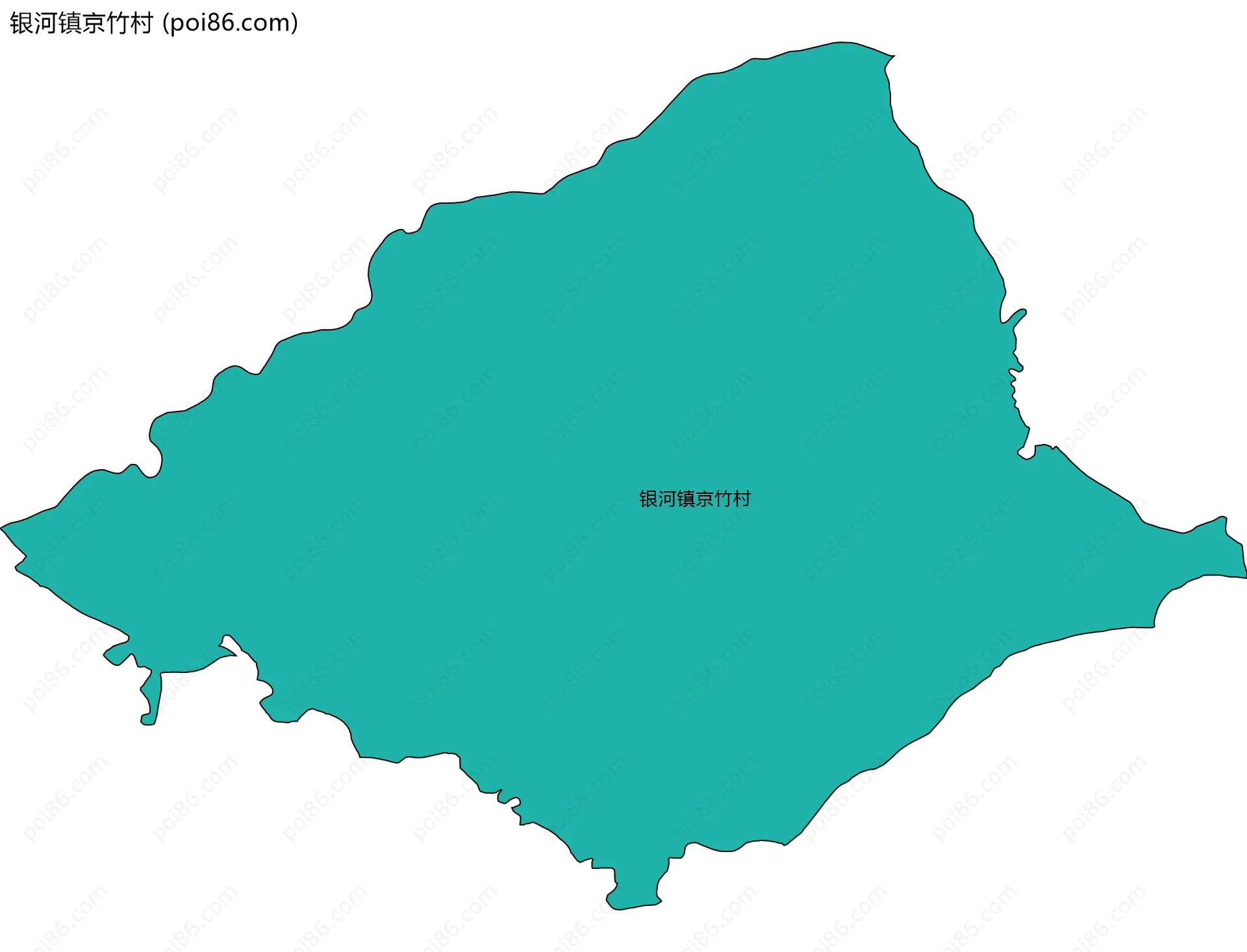 银河镇京竹村边界地图