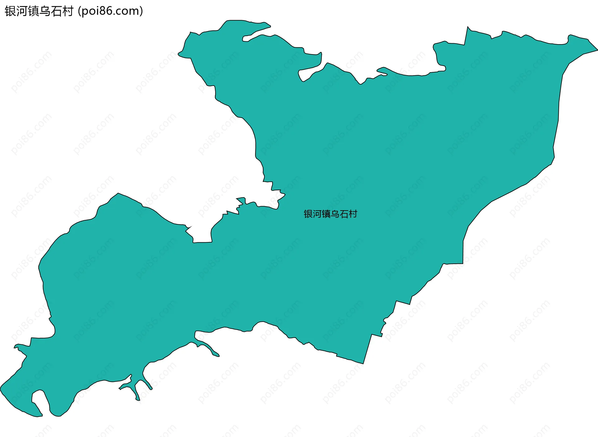 银河镇乌石村边界地图