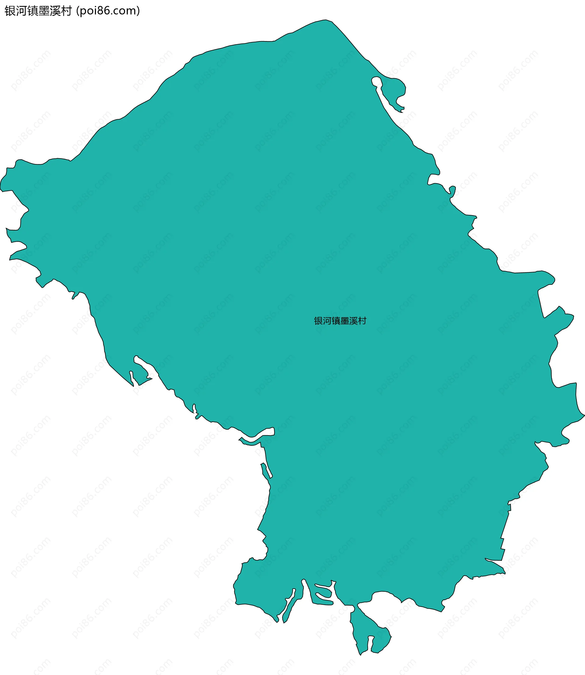 银河镇墨溪村边界地图