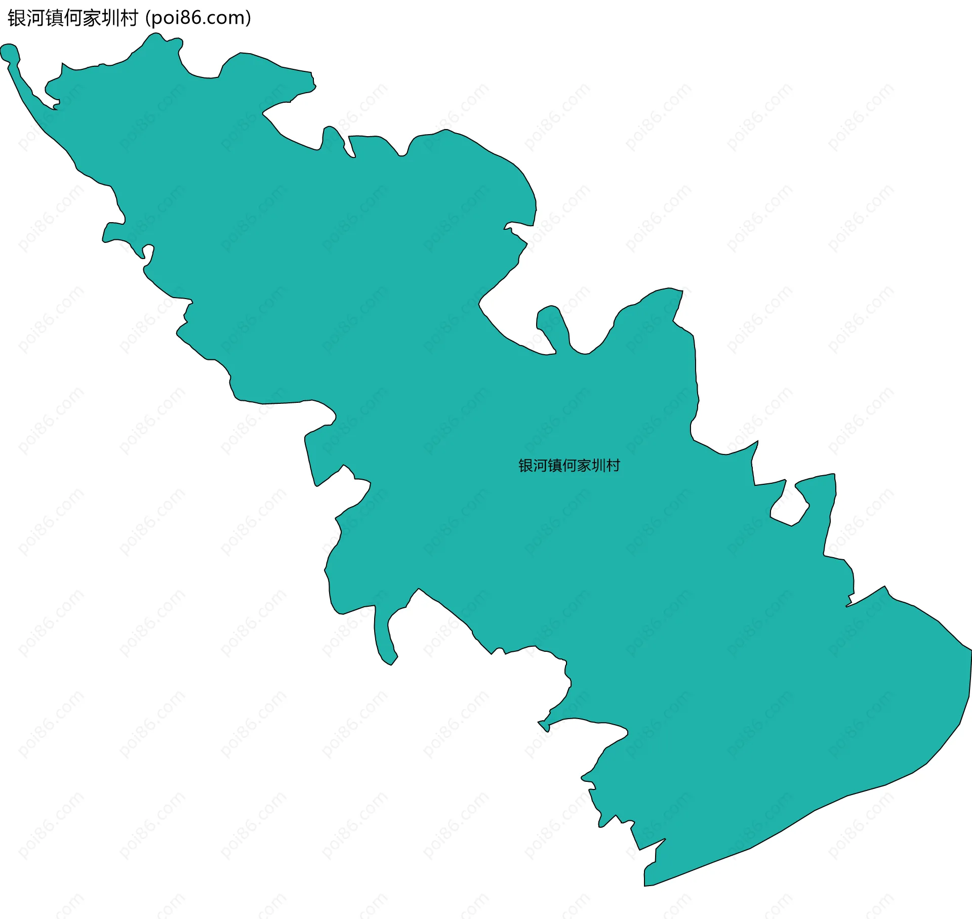 银河镇何家圳村边界地图