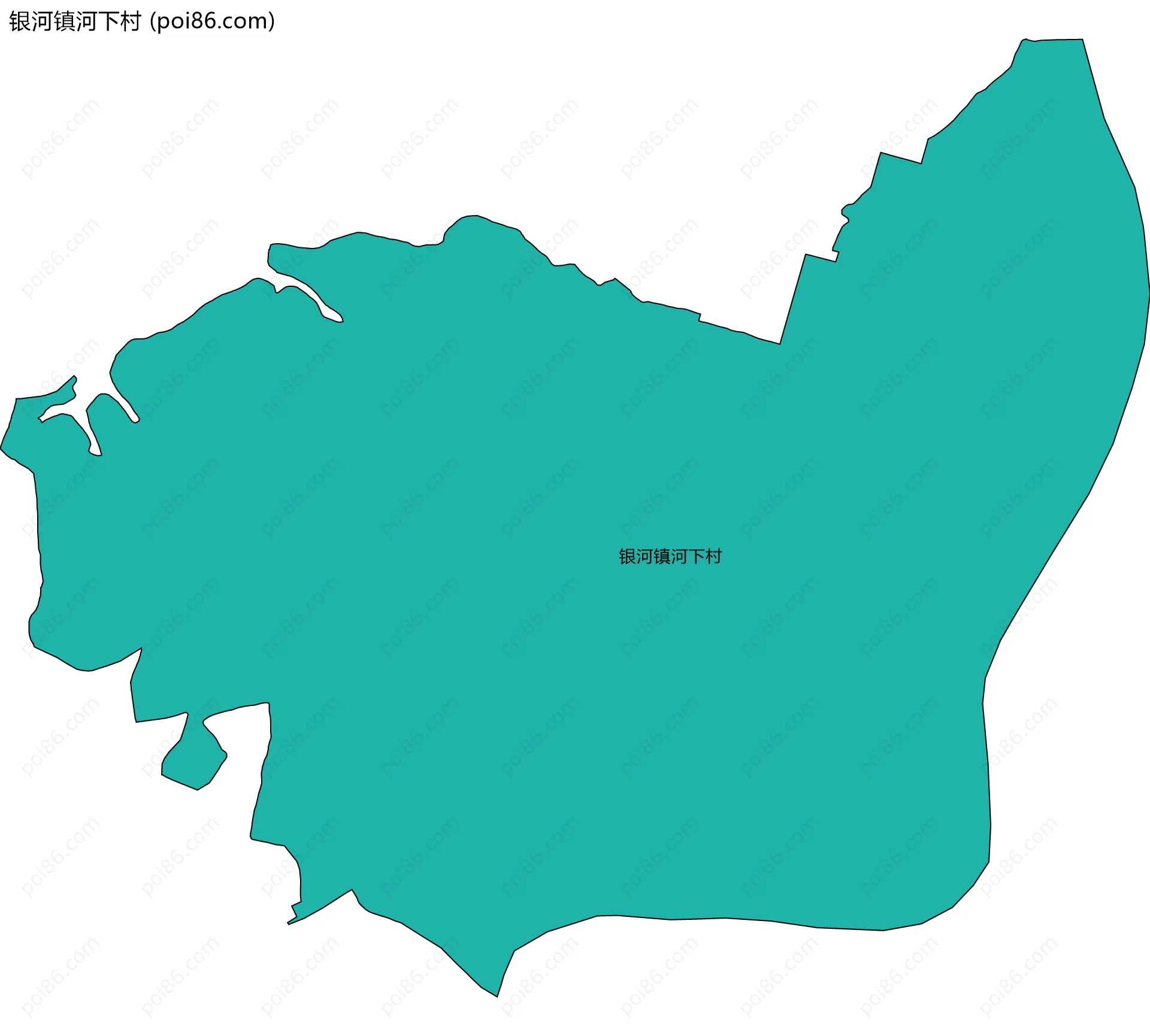 银河镇河下村边界地图