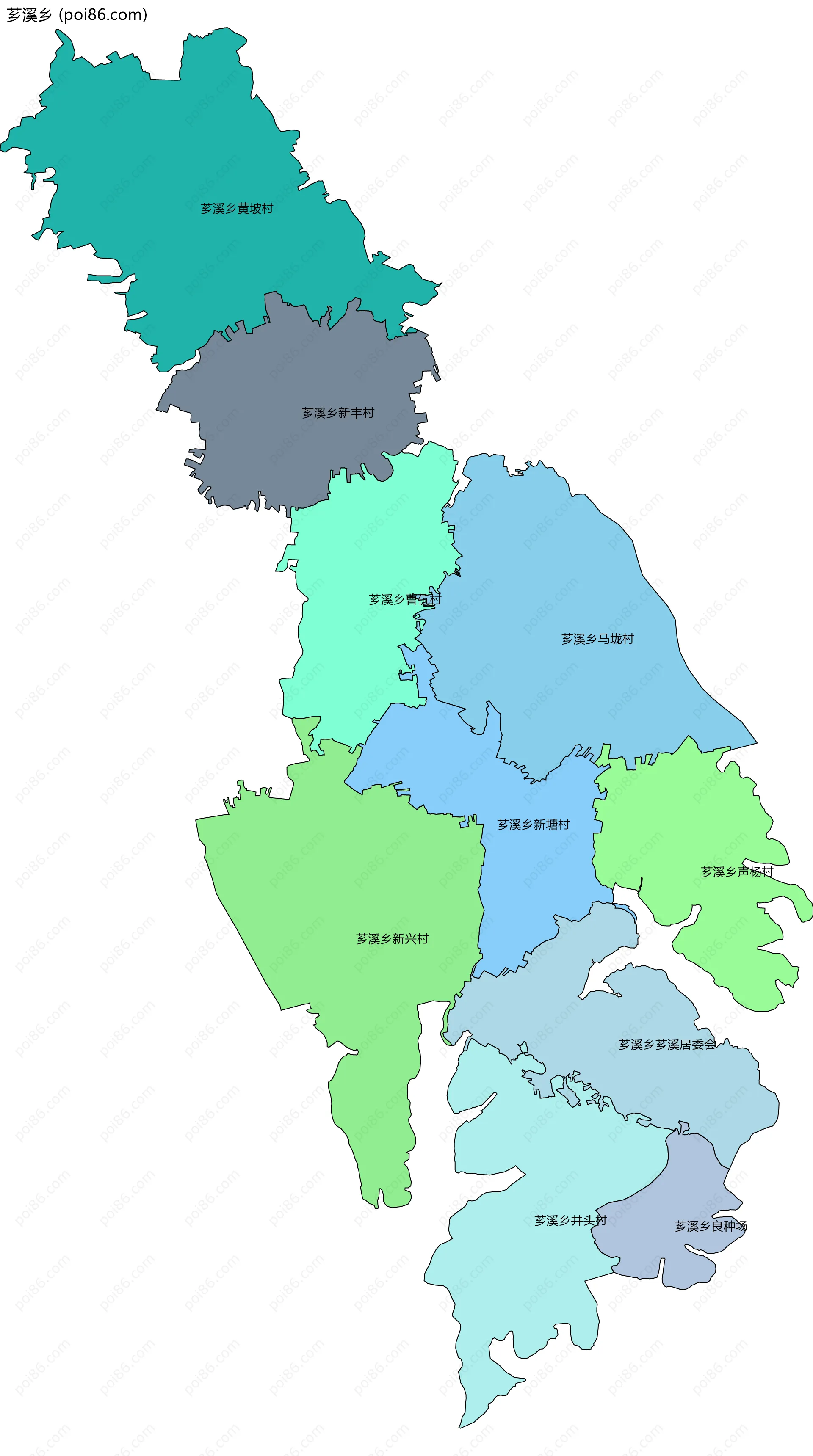 芗溪乡边界地图(五级行政区划)