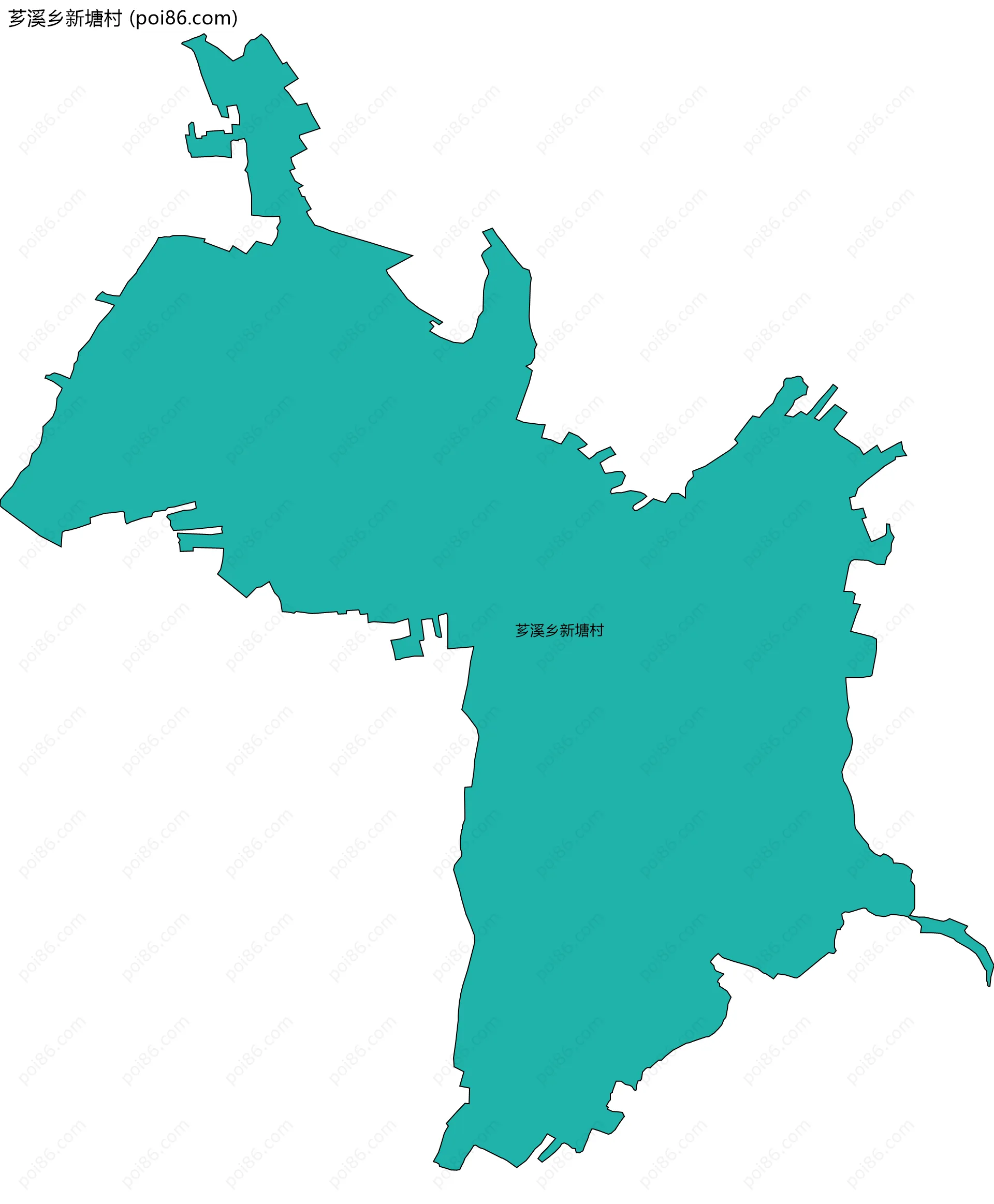 芗溪乡新塘村边界地图