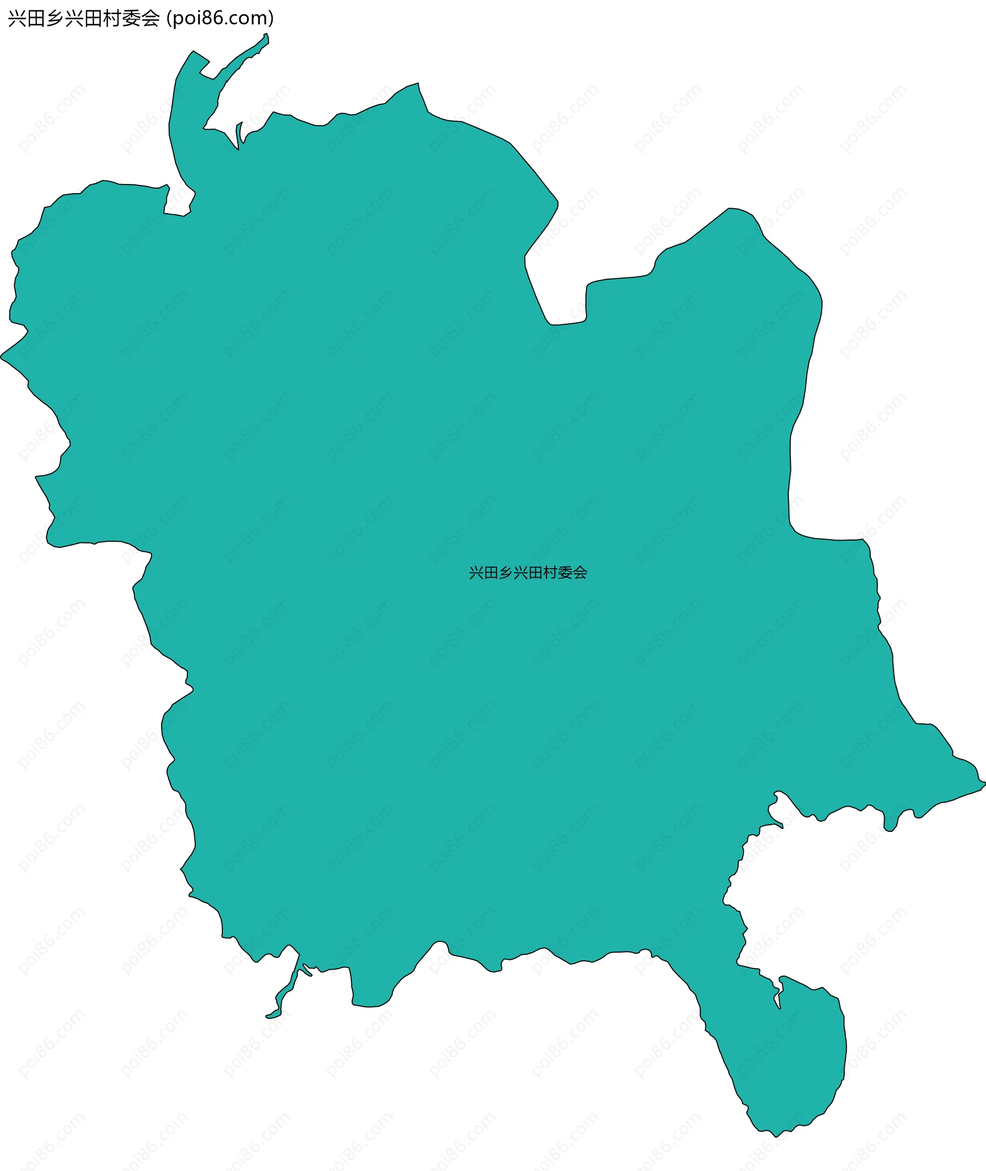 兴田乡兴田村委会边界地图