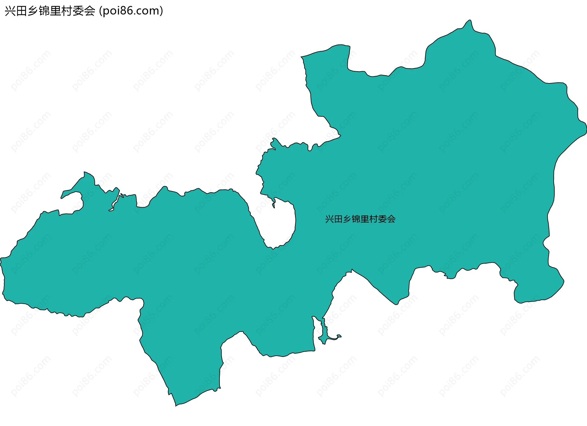 兴田乡锦里村委会边界地图