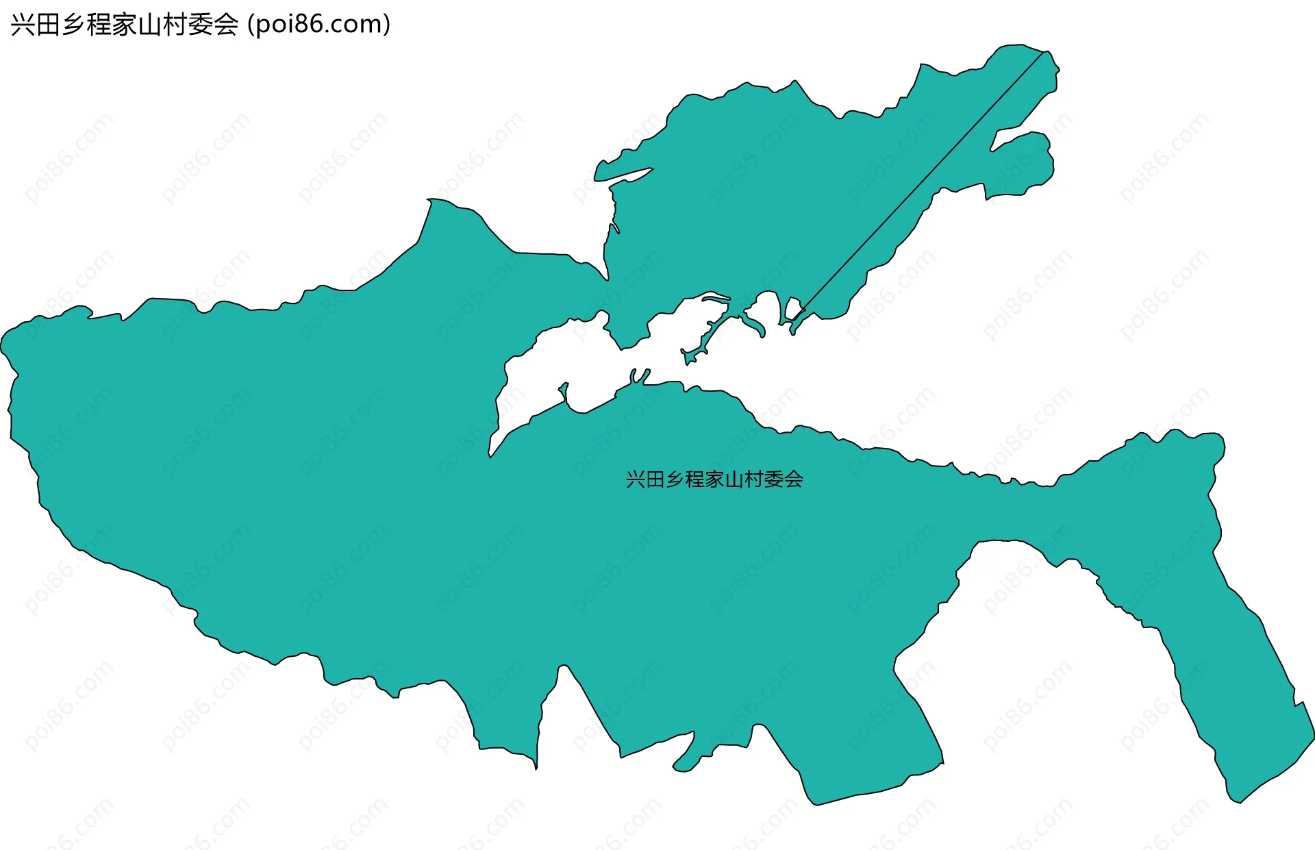 兴田乡程家山村委会边界地图