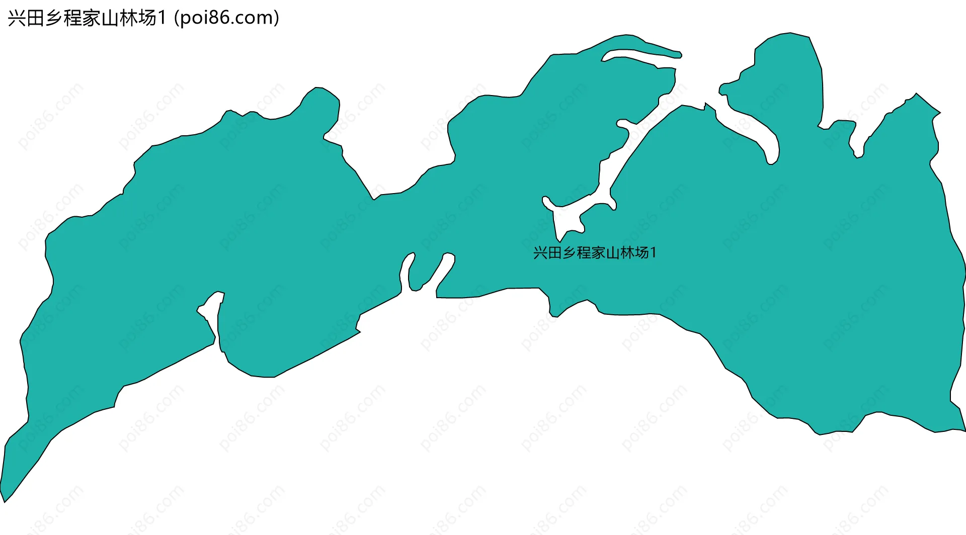 兴田乡程家山林场1边界地图