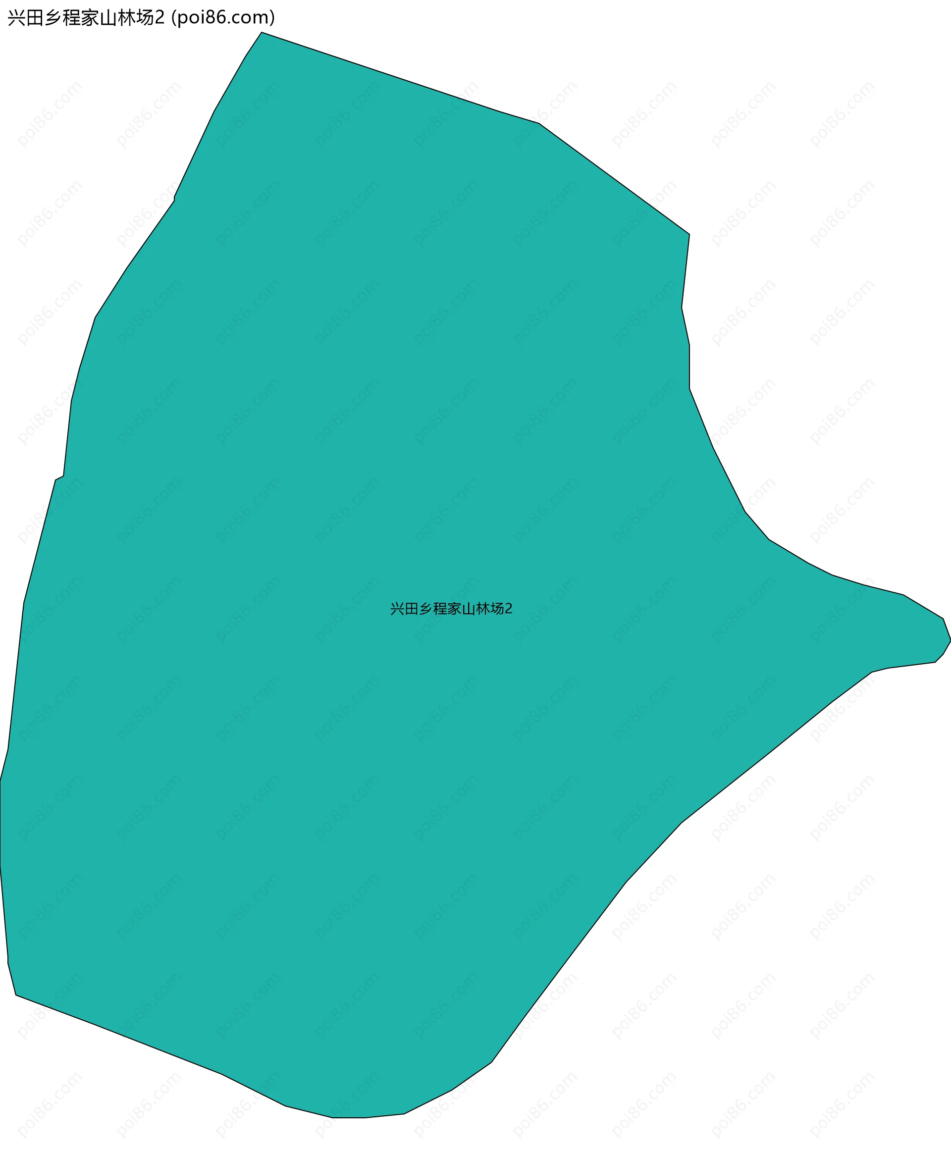 兴田乡程家山林场2边界地图