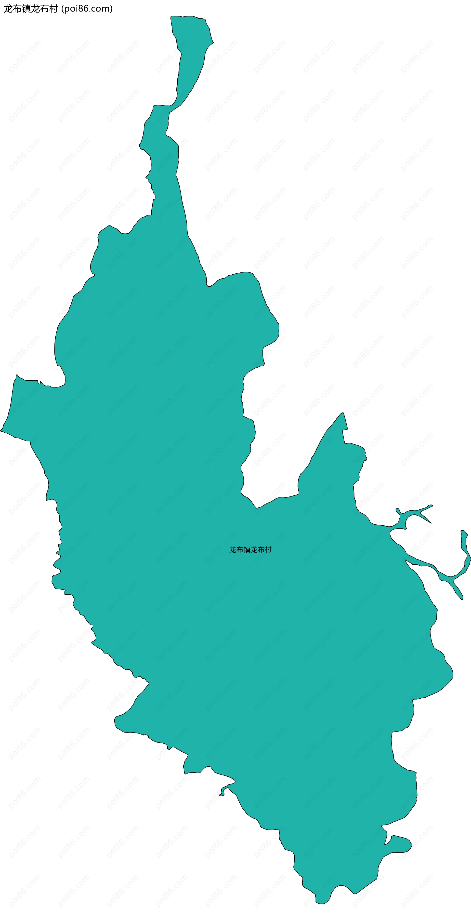 龙布镇龙布村边界地图