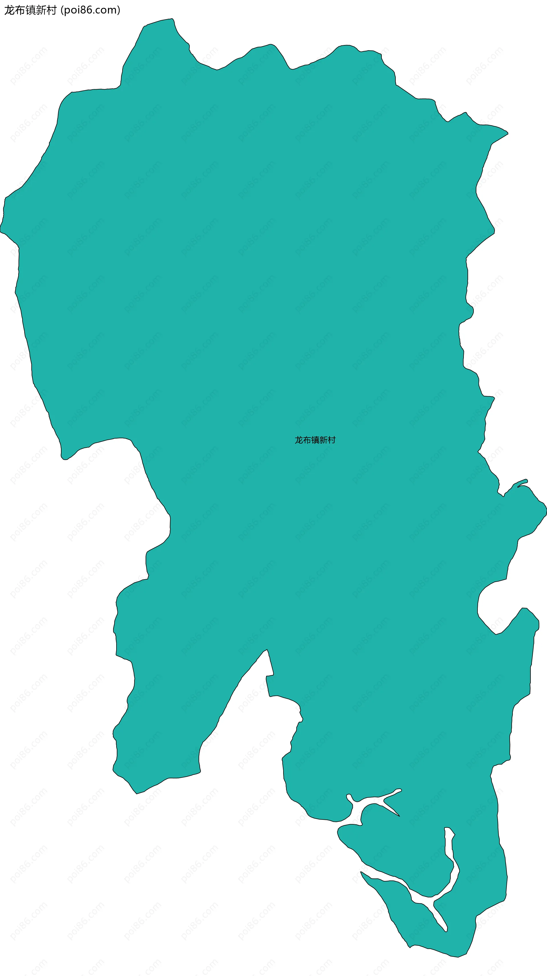 龙布镇新村边界地图