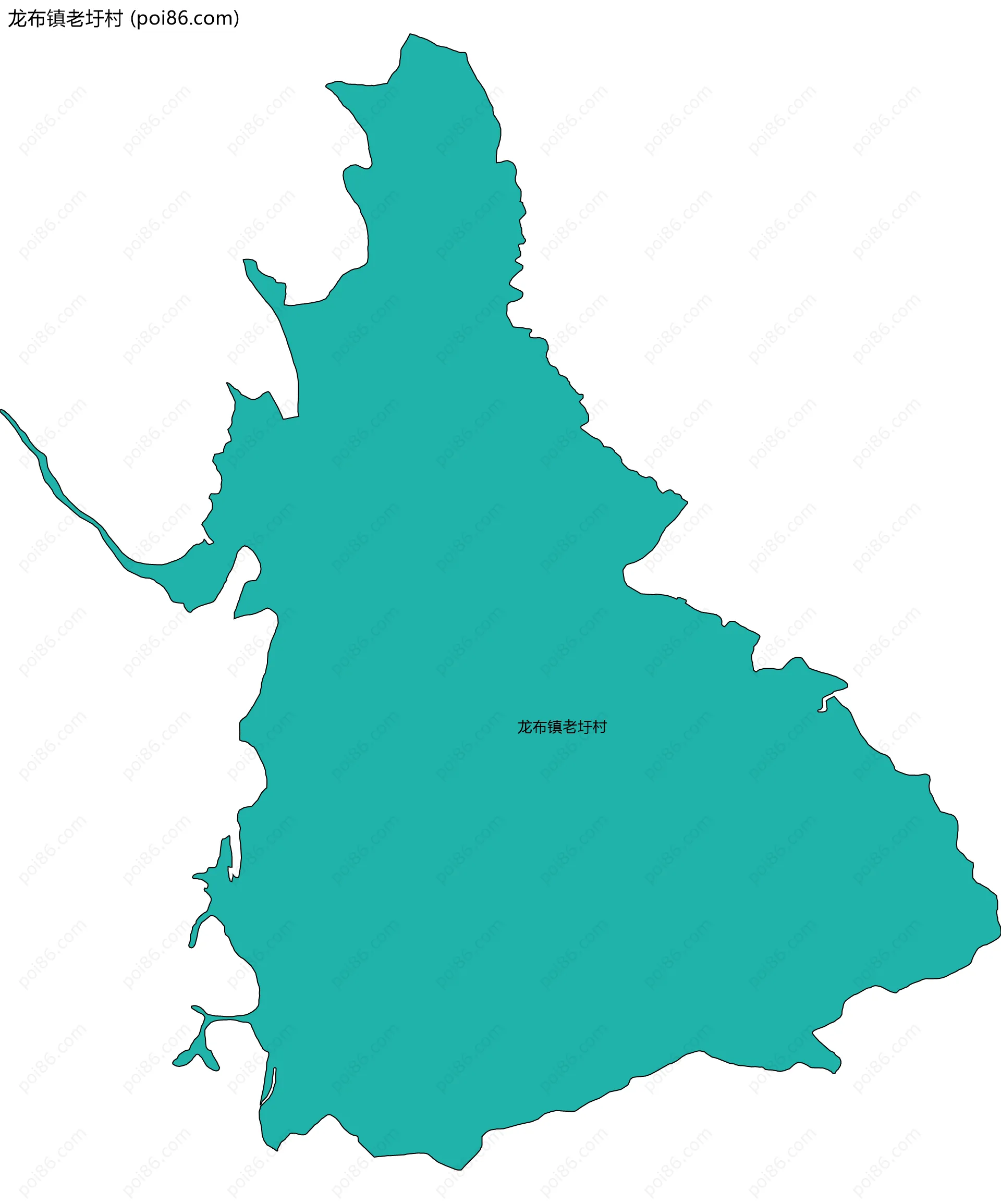 龙布镇老圩村边界地图