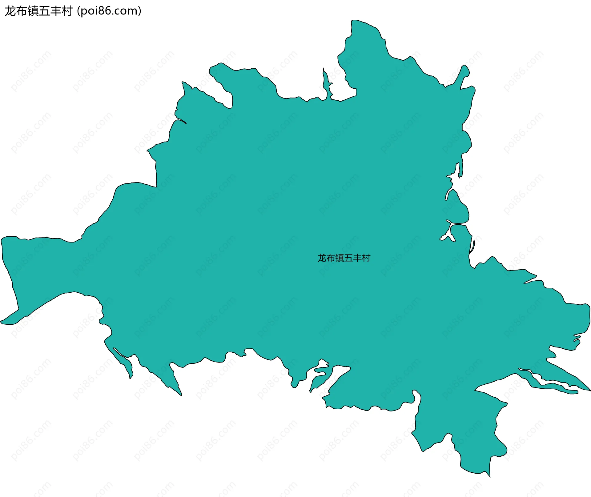 龙布镇五丰村边界地图