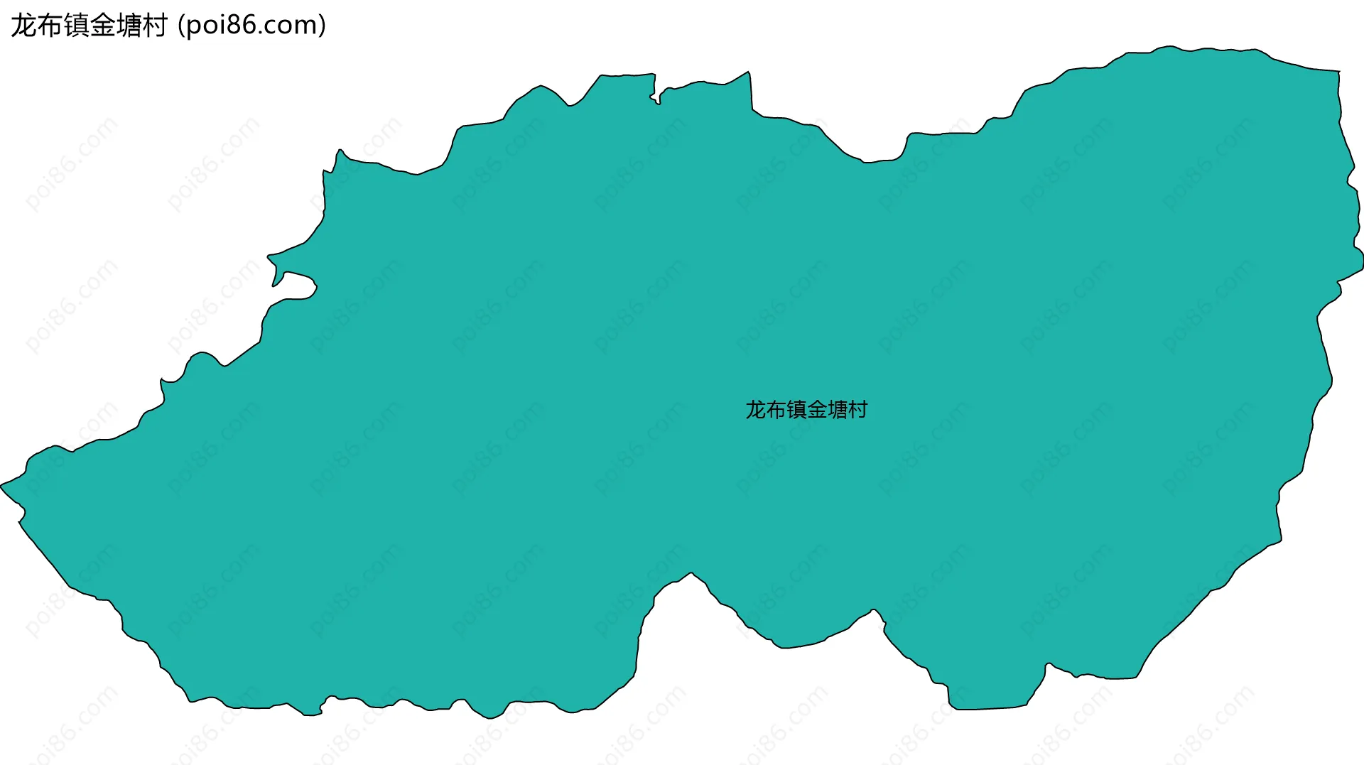 龙布镇金塘村边界地图