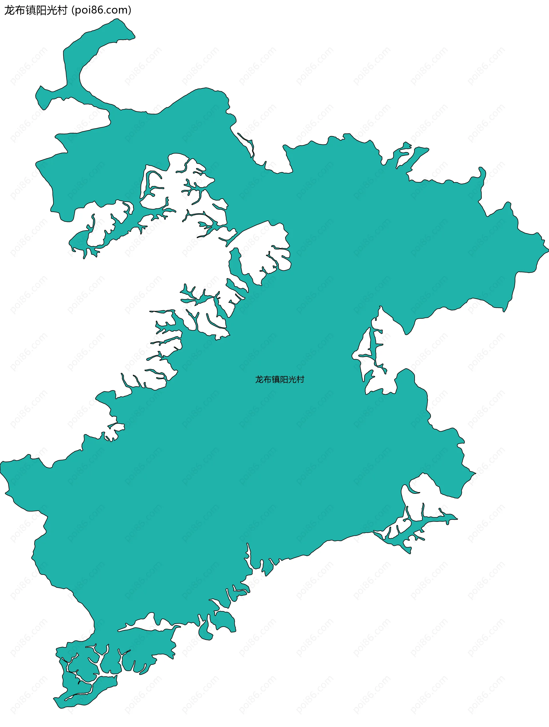 龙布镇阳光村边界地图