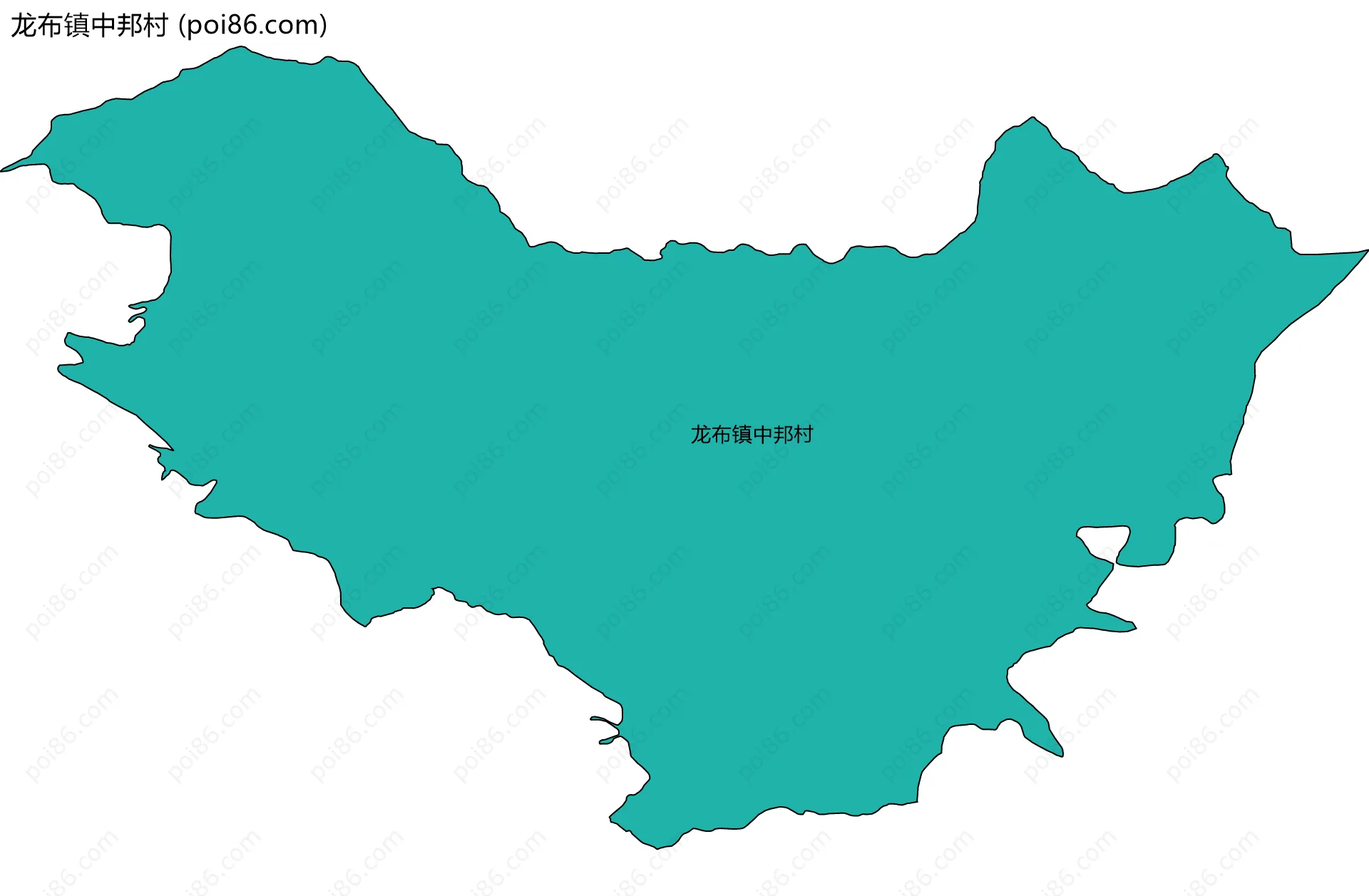 龙布镇中邦村边界地图