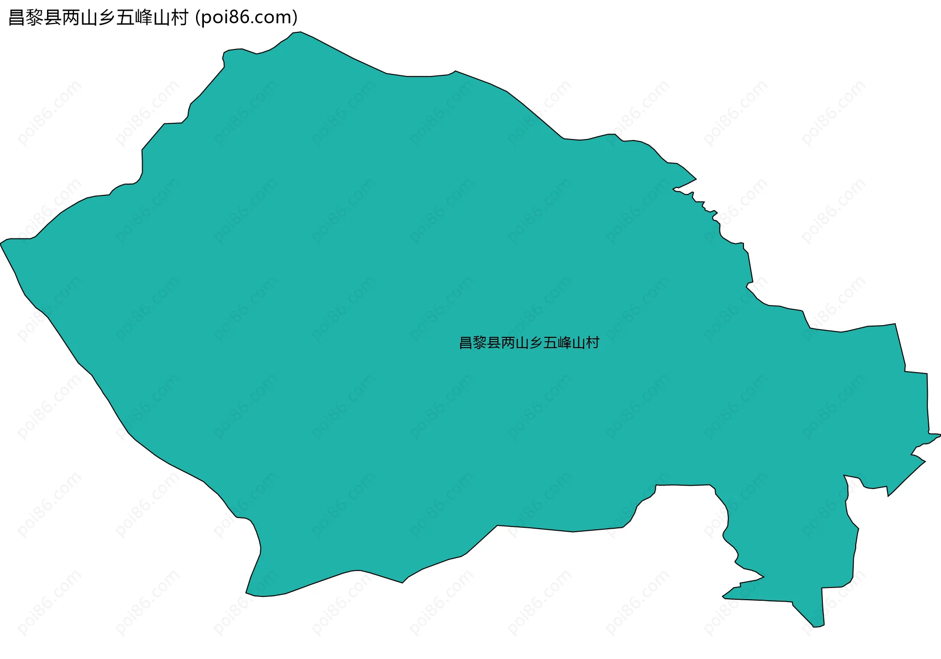 昌黎县两山乡五峰山村边界地图