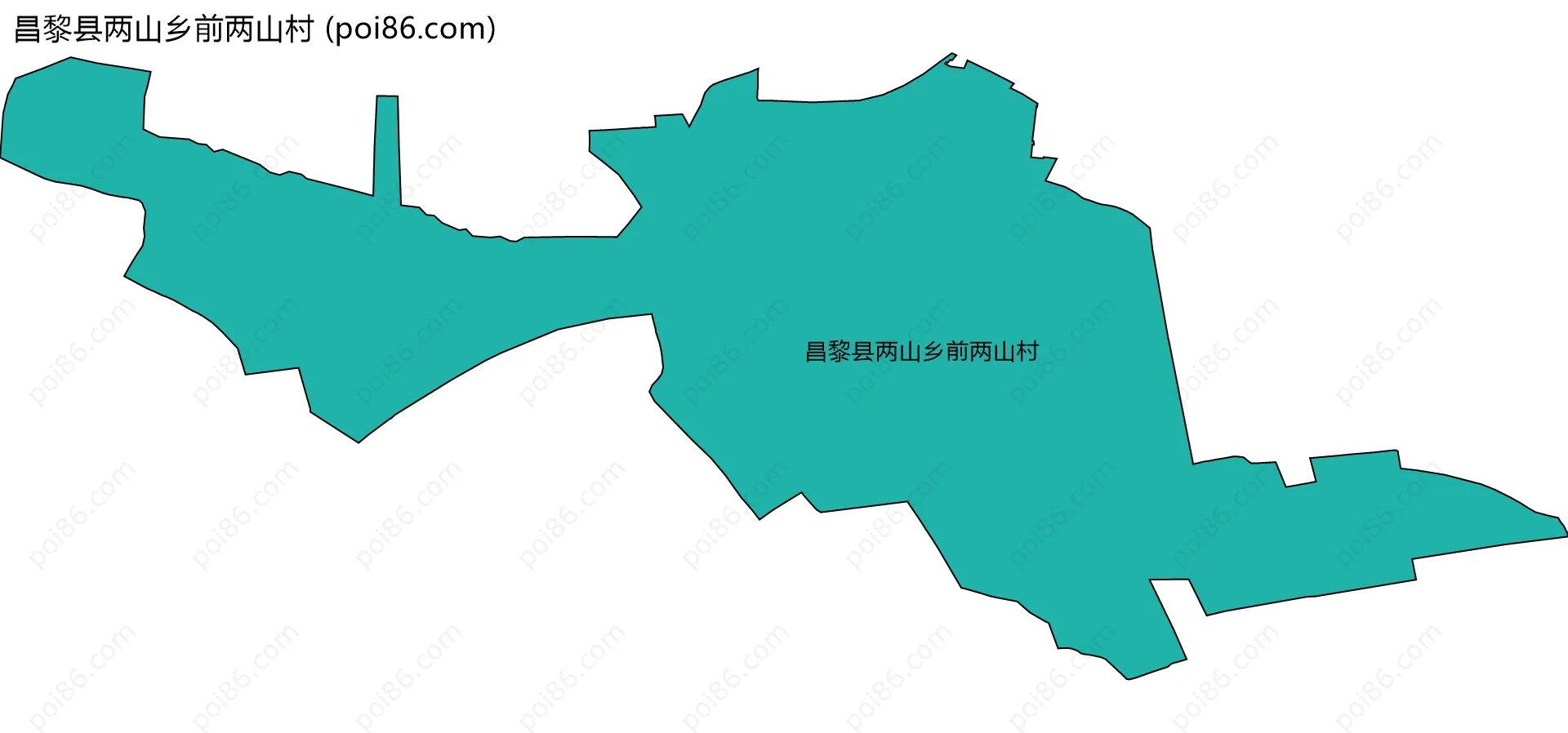 昌黎县两山乡前两山村边界地图
