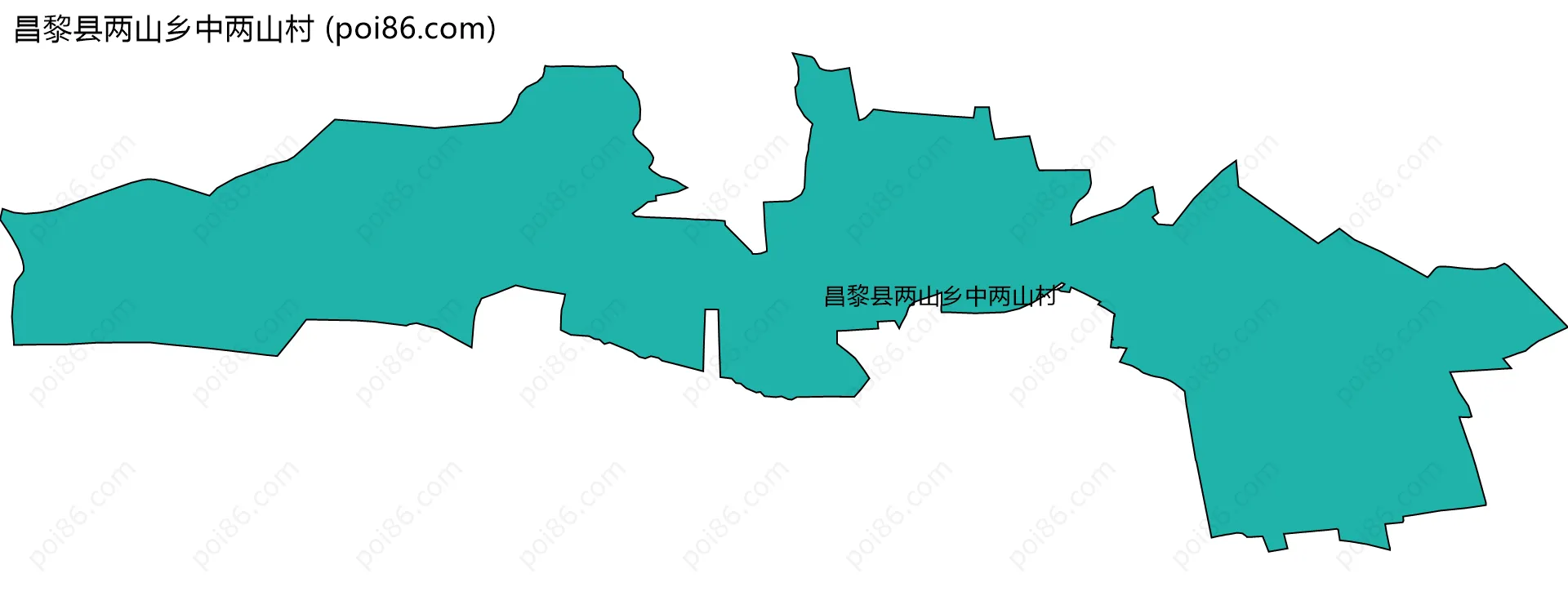 昌黎县两山乡中两山村边界地图