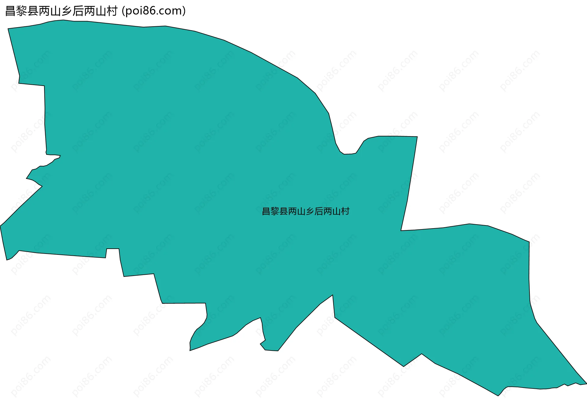 昌黎县两山乡后两山村边界地图