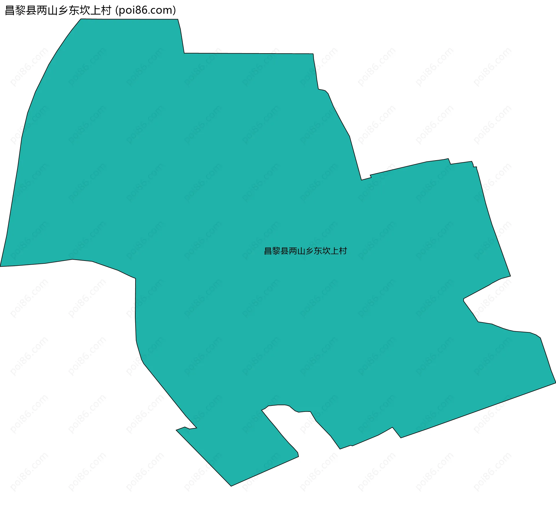昌黎县两山乡东坎上村边界地图