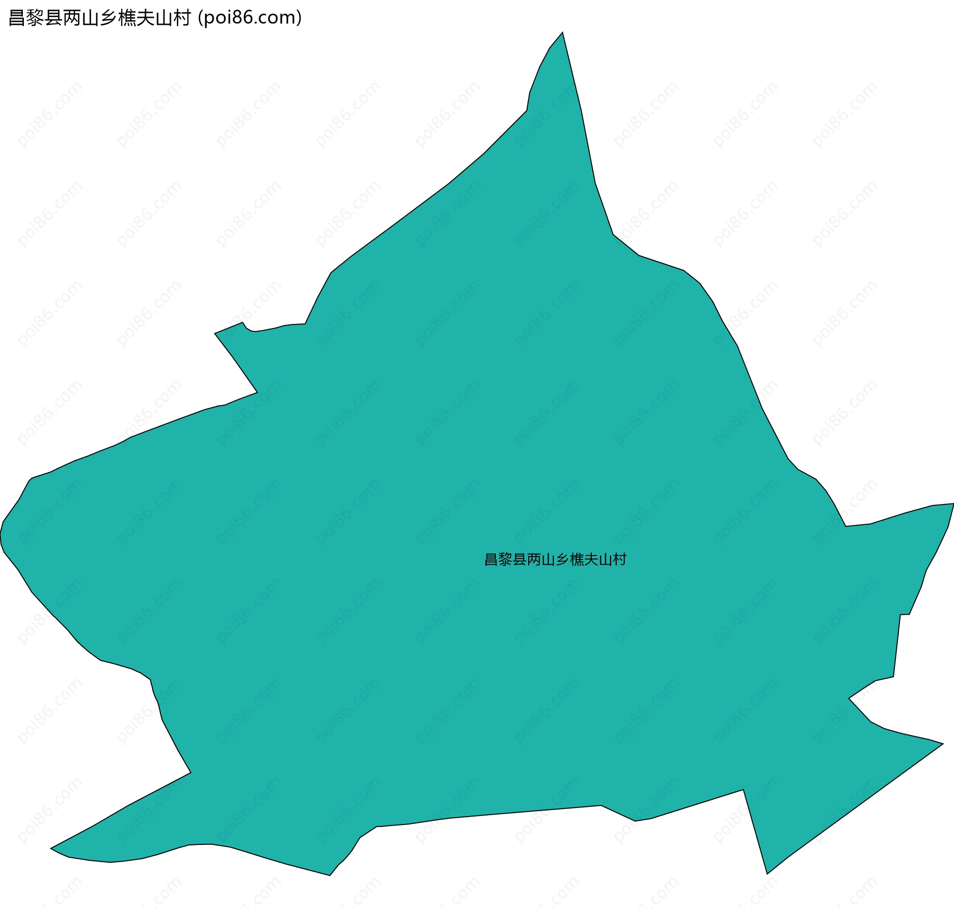 昌黎县两山乡樵夫山村边界地图