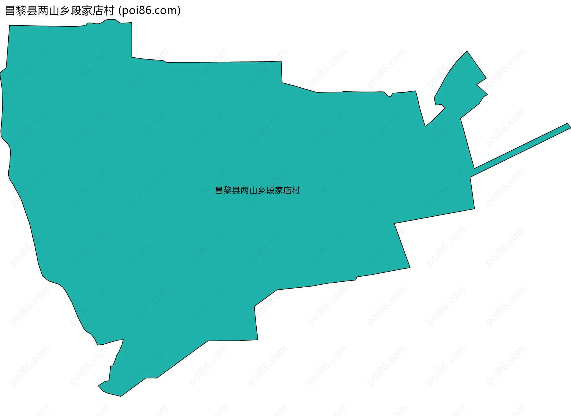 昌黎县两山乡段家店村边界地图
