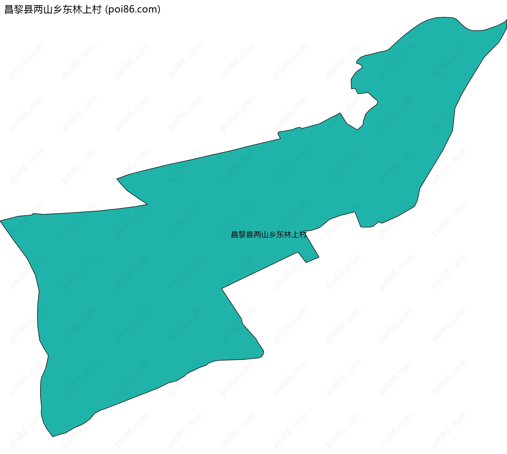 昌黎县两山乡东林上村边界地图